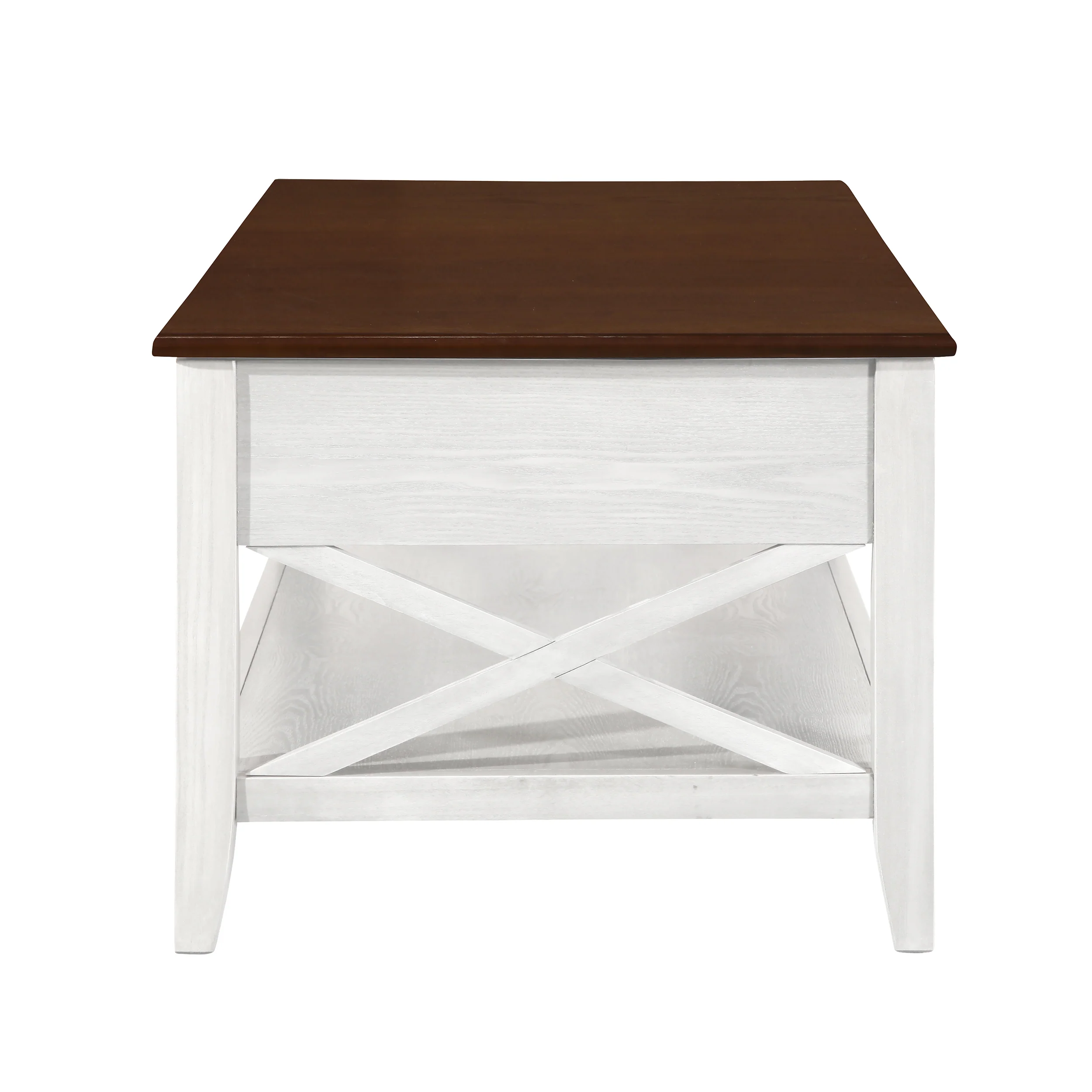 Laurel Luke Farmhouse Faux Wood Lift Top Coffee Table - furnishings