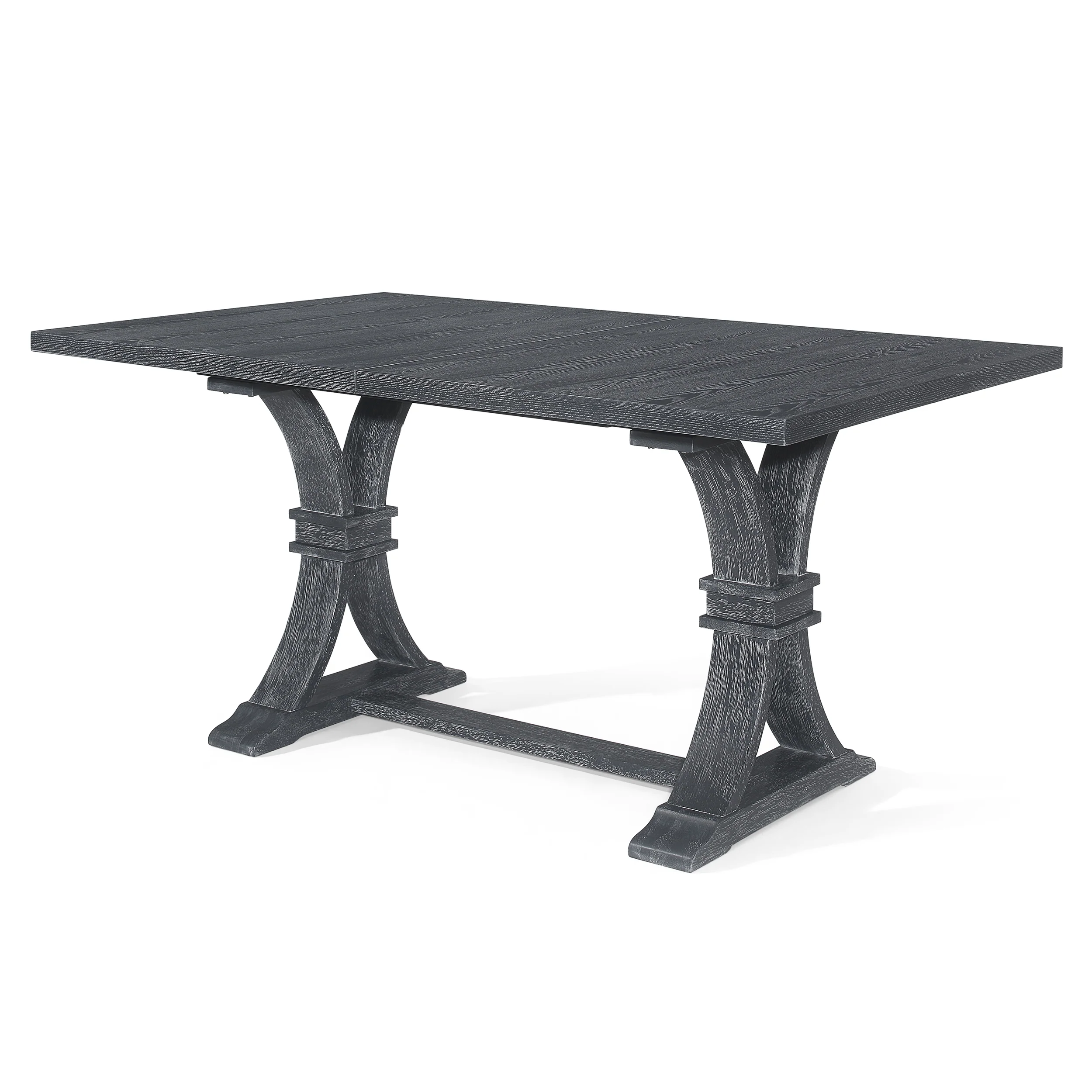 Luoma Rustic Wood Expandable Dining Table - furnishings