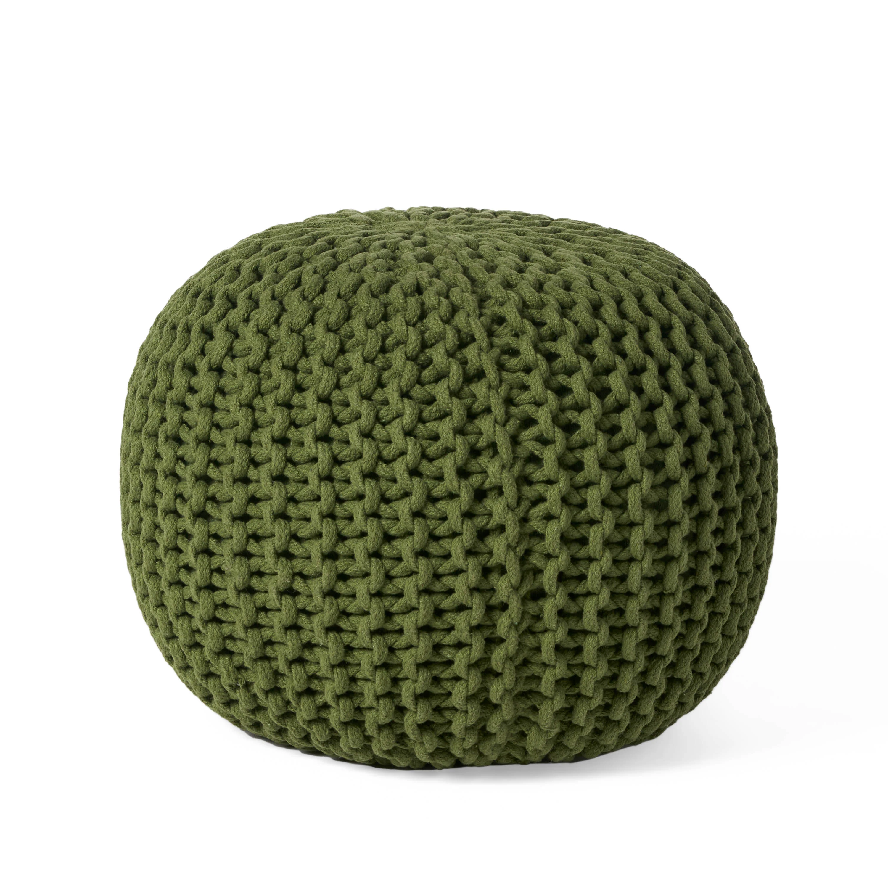 Poona Handcrafted Modern Cotton Pouf - furnishings