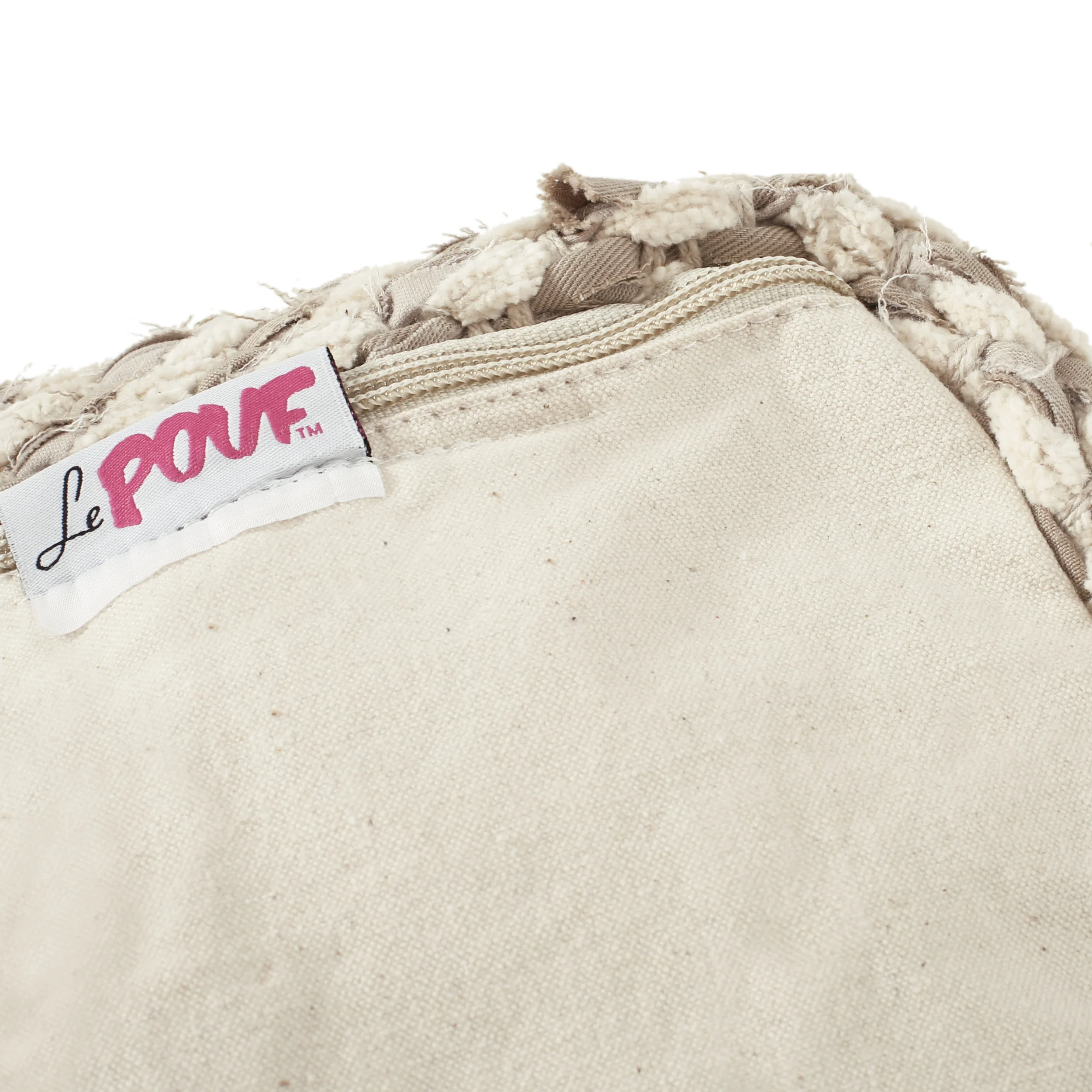 Cyril Handcrafted Boho Fabric Cube Pouf - furnishings