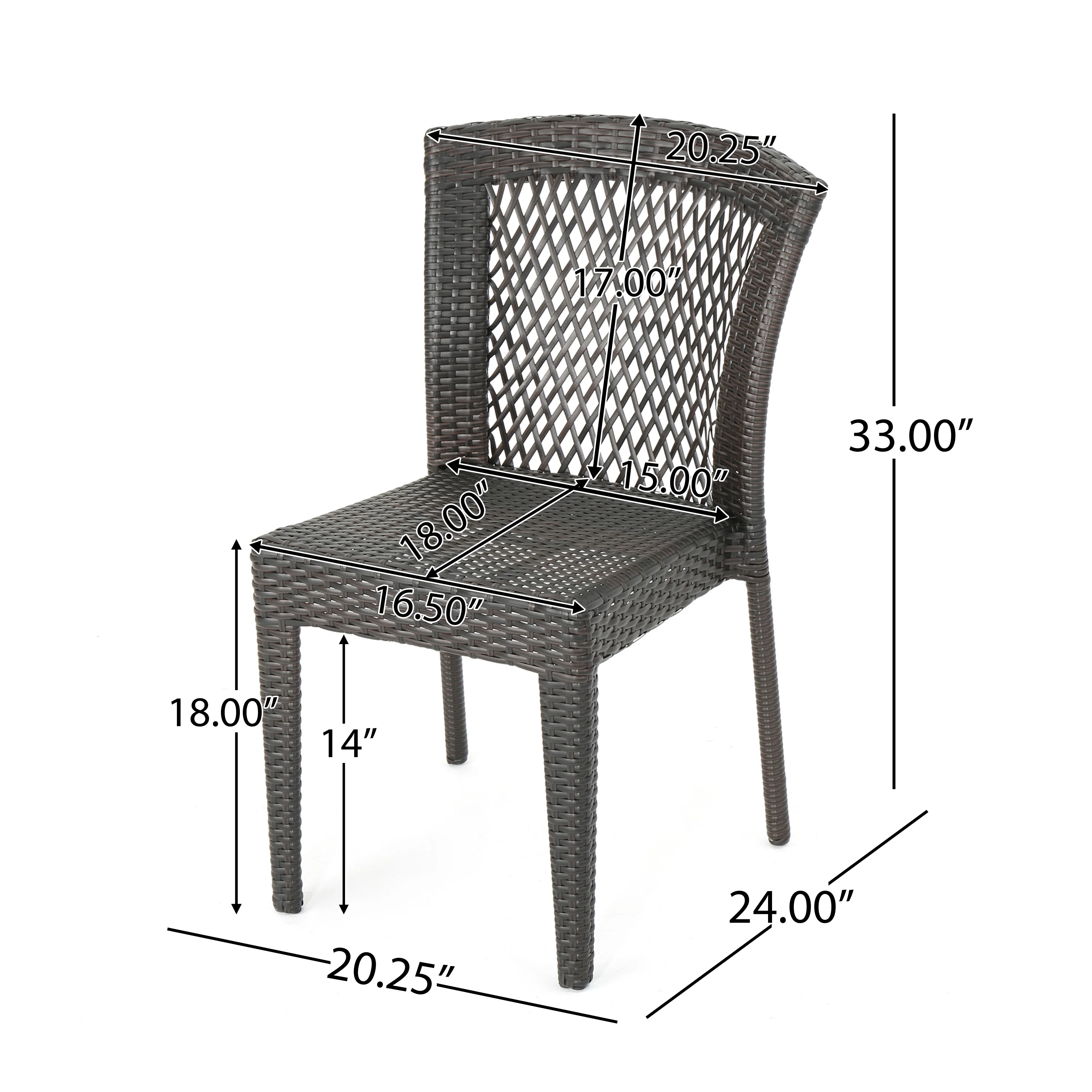 Perry Outdoor 7pc Multibrown Wicker Round Dining Set - furnishings