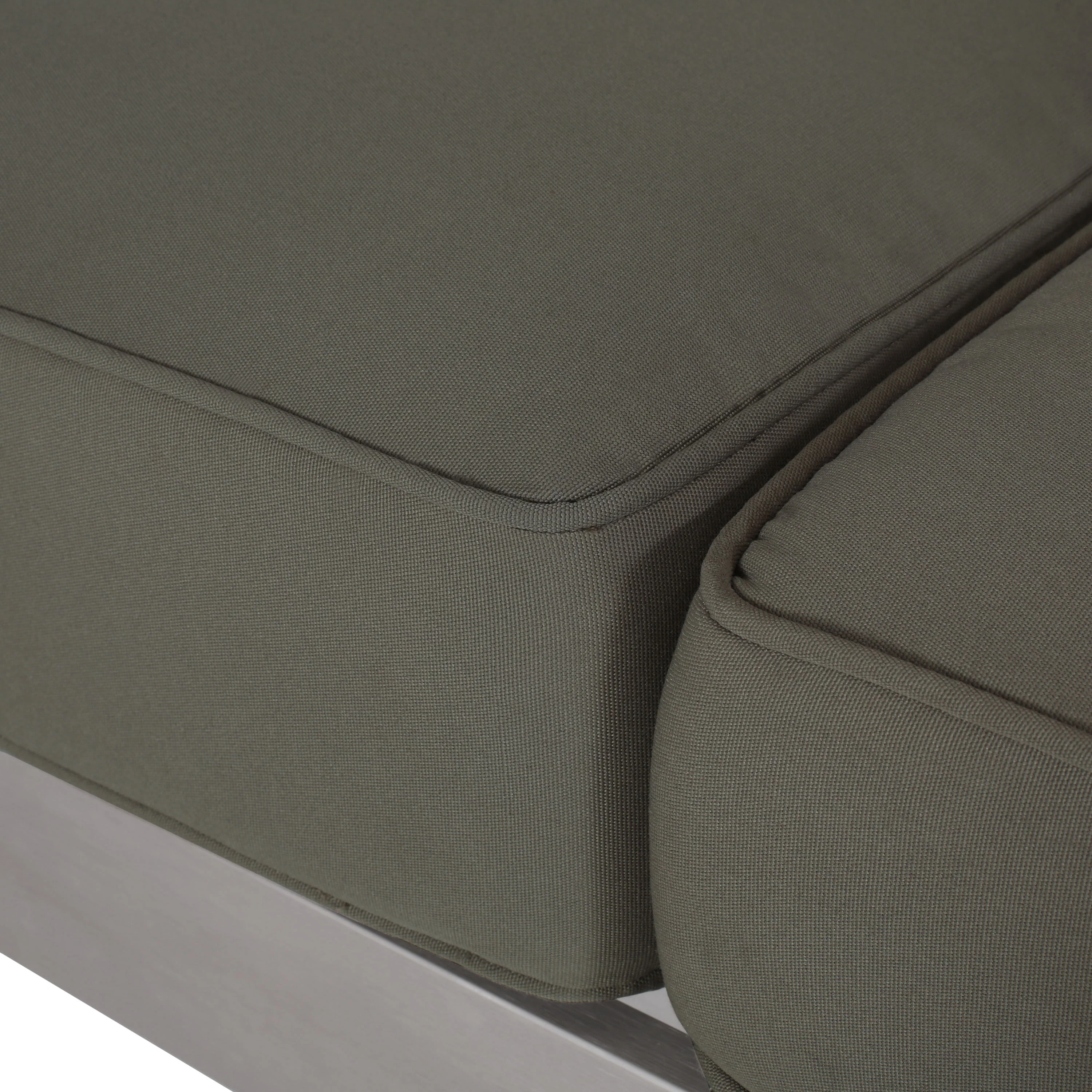 Alec Outdoor Aluminum Loveseat with Cushions - furnishings