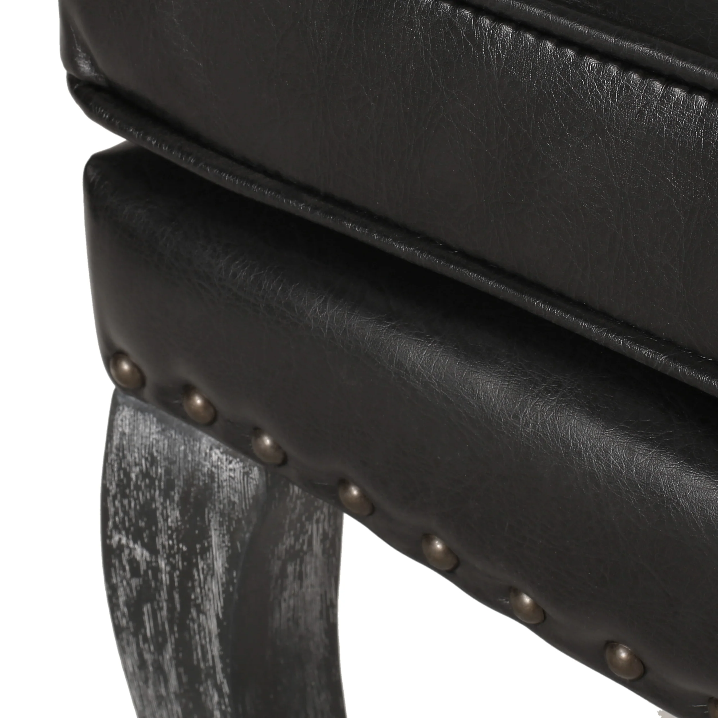 Tim French Country Faux Leather Dining Arm Chair with Nailhead Trim, Set of 6 - furnishings