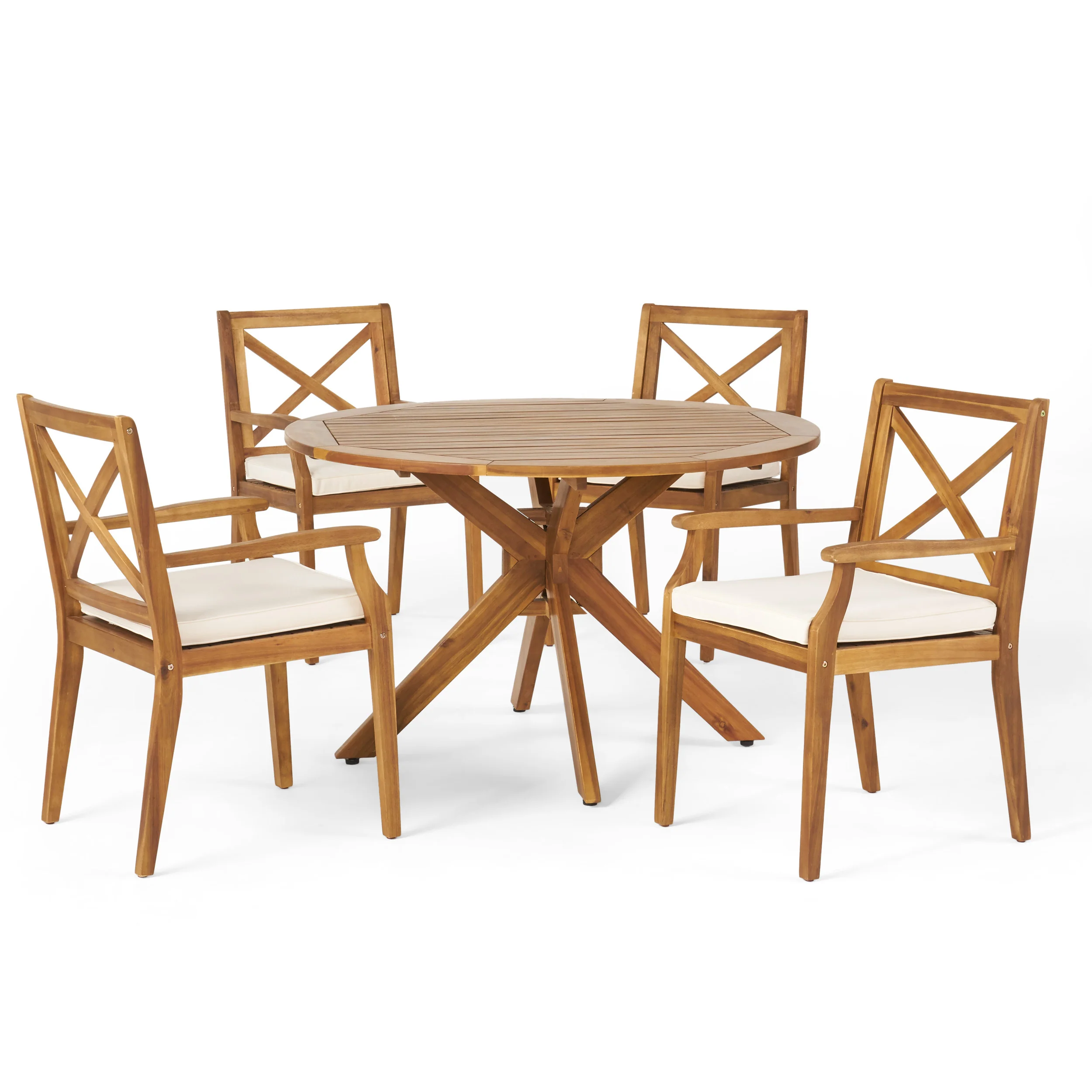 Jordan Outdoor 5 Piece Acacia Wood Dining Set - furnishings