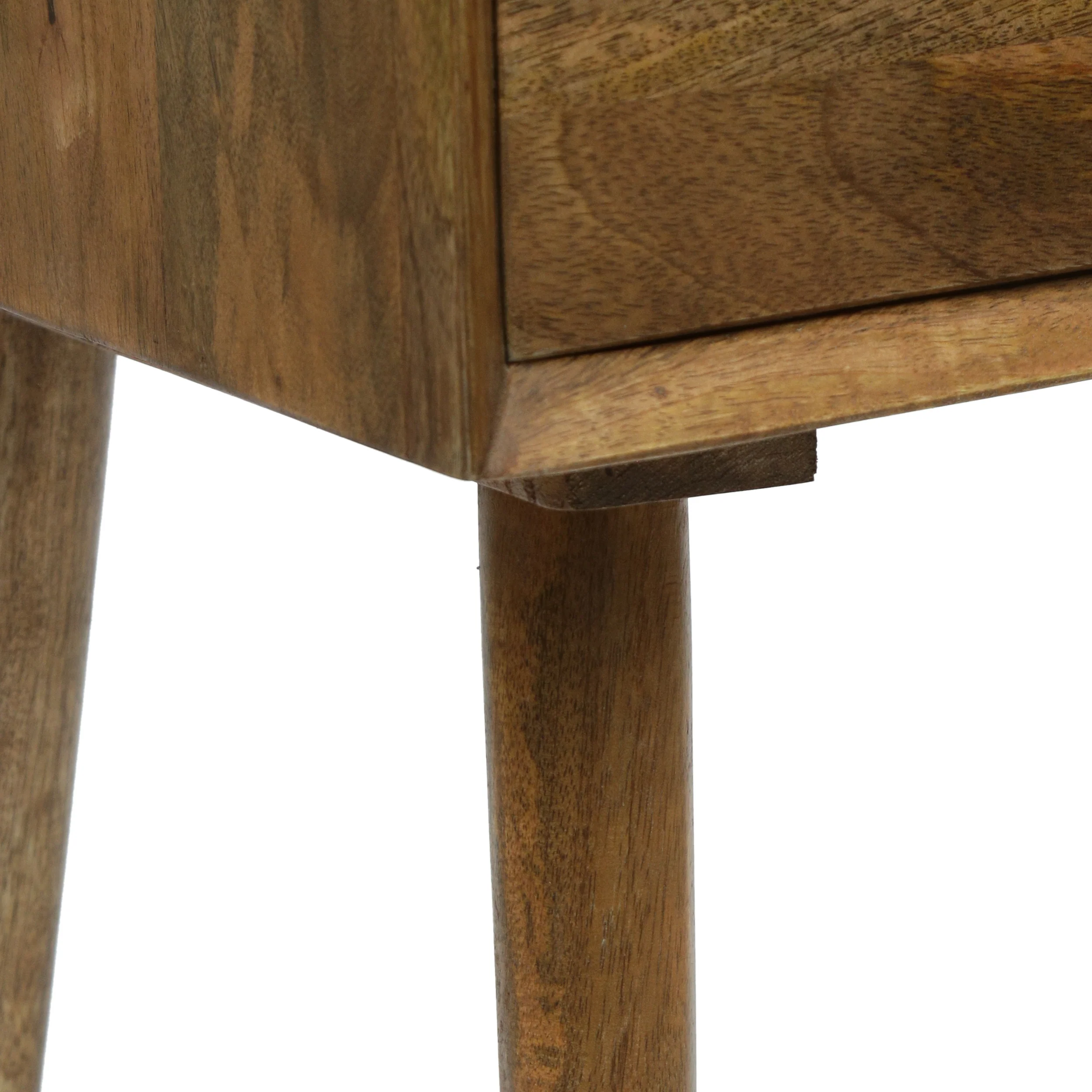 Cohutta Chafin Mid-Century Modern Handcrafted Mango Wood Side Table, Natural - furnishings