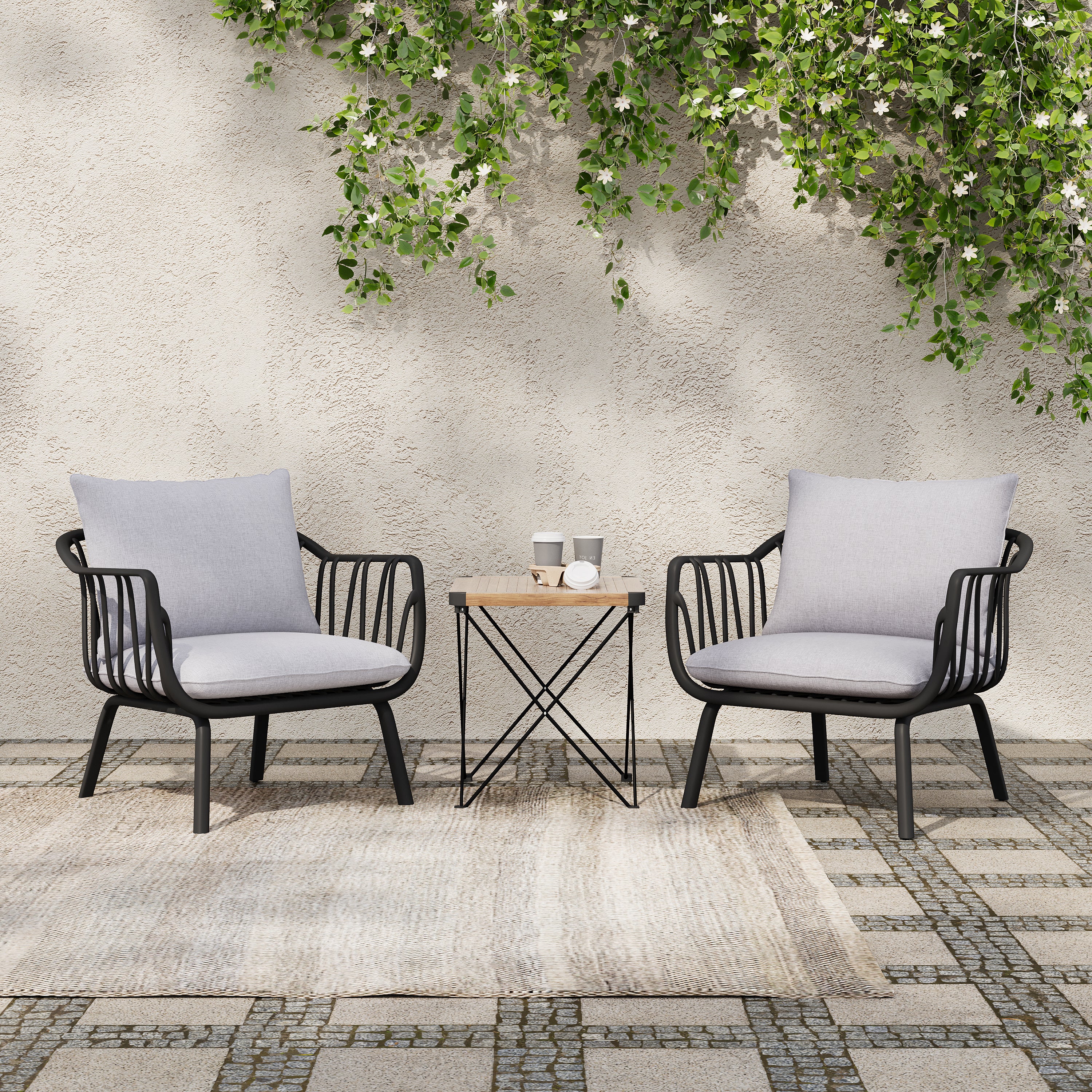 Larla Modern Indoor & Outdoor Patio Club Chairs - furnishings