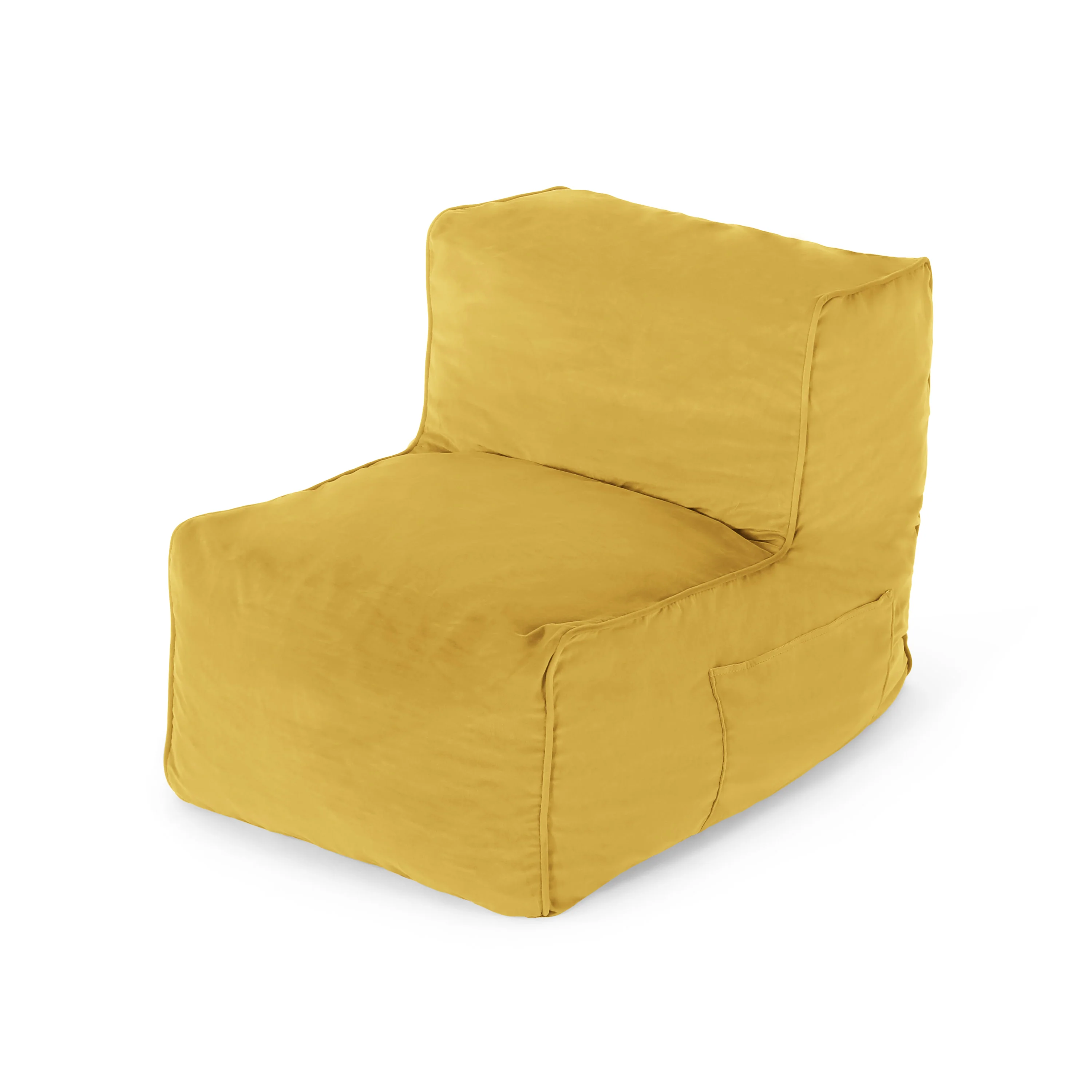 Caraway Modern Velvet Bean Bag Chair - furnishings