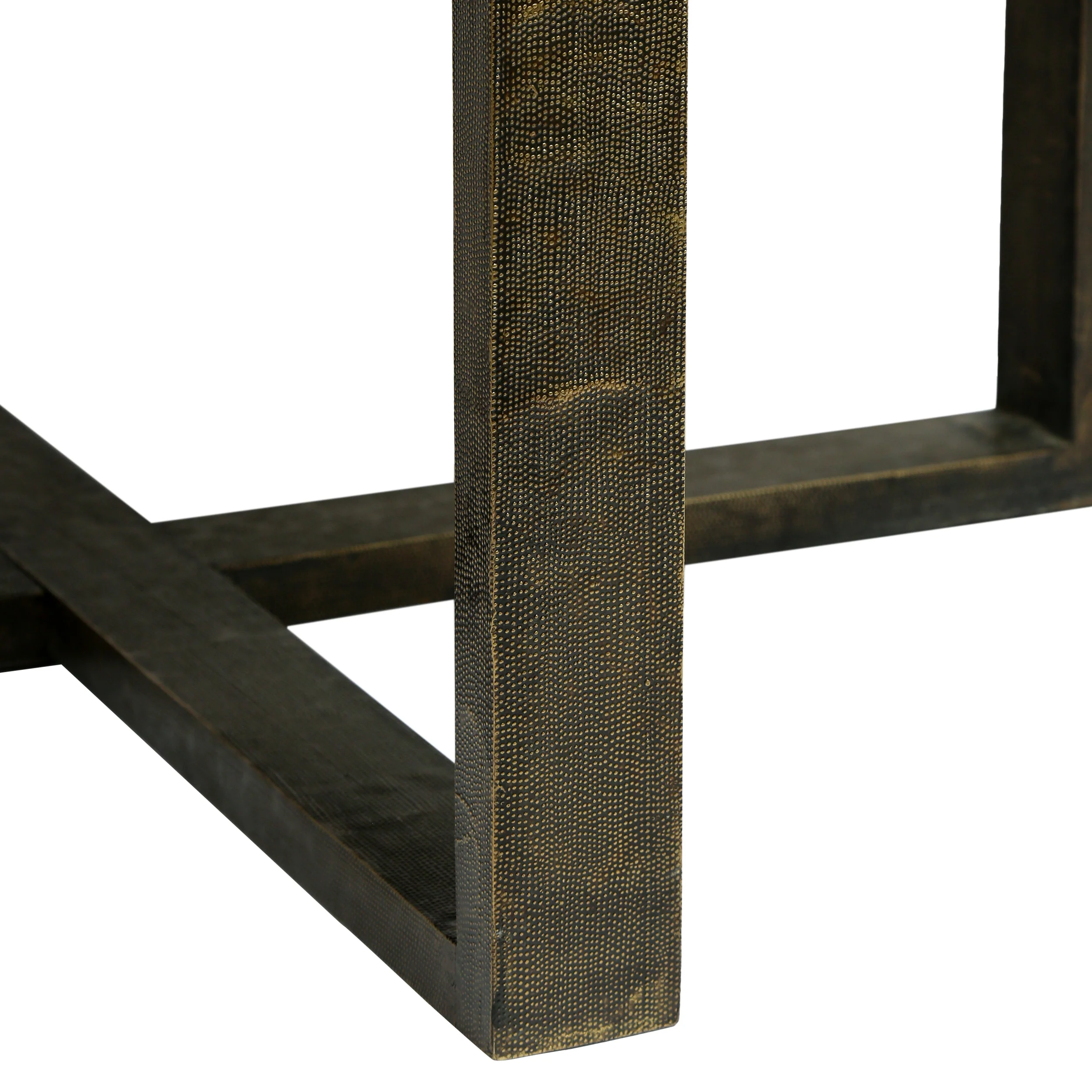Soperton Cohutta Boho Handcrafted Embossed Coffee Table, Gold - furnishings