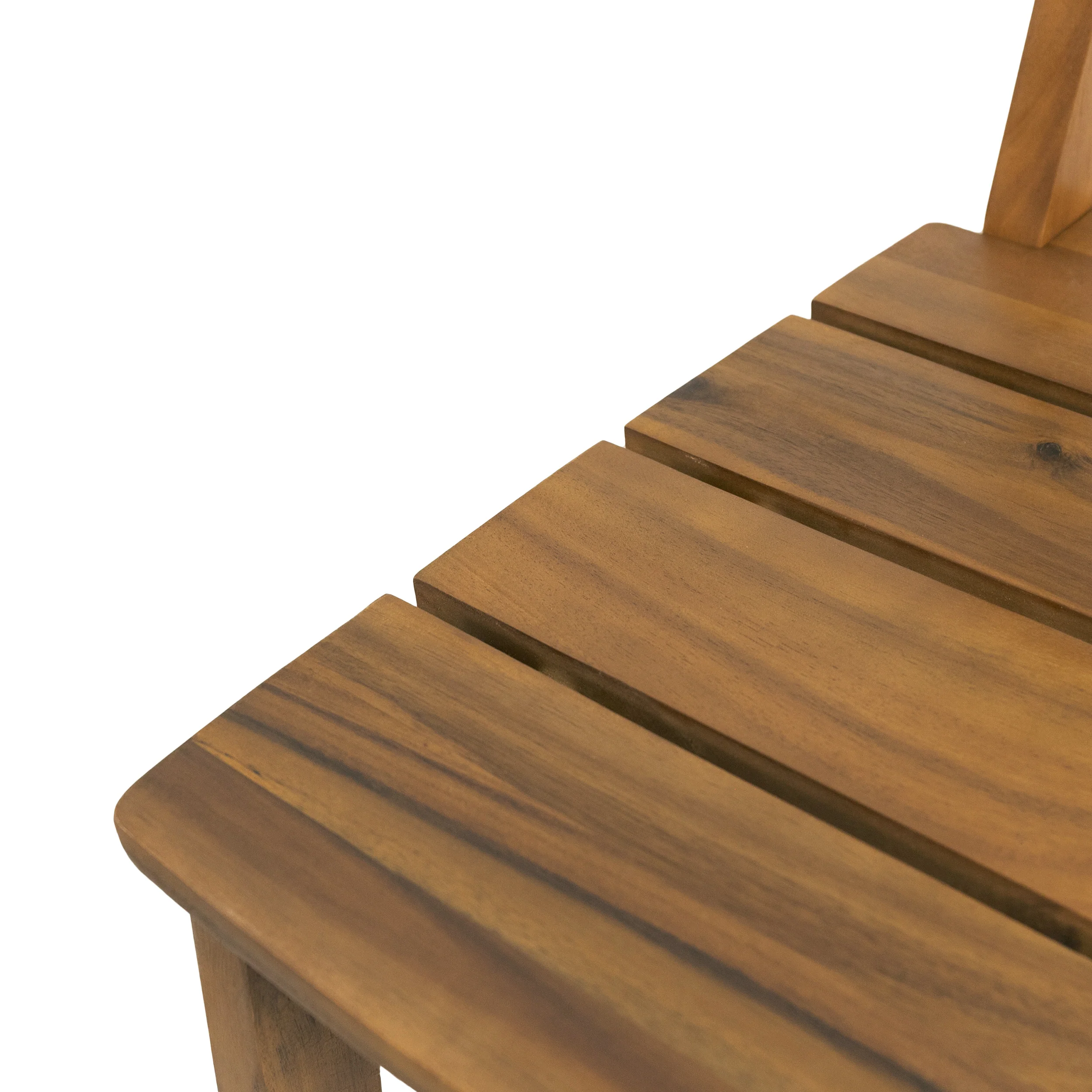 Munro Outdoor/Indoor Acacia Wood Backed Barstools, Set of 2, Teak - furnishings