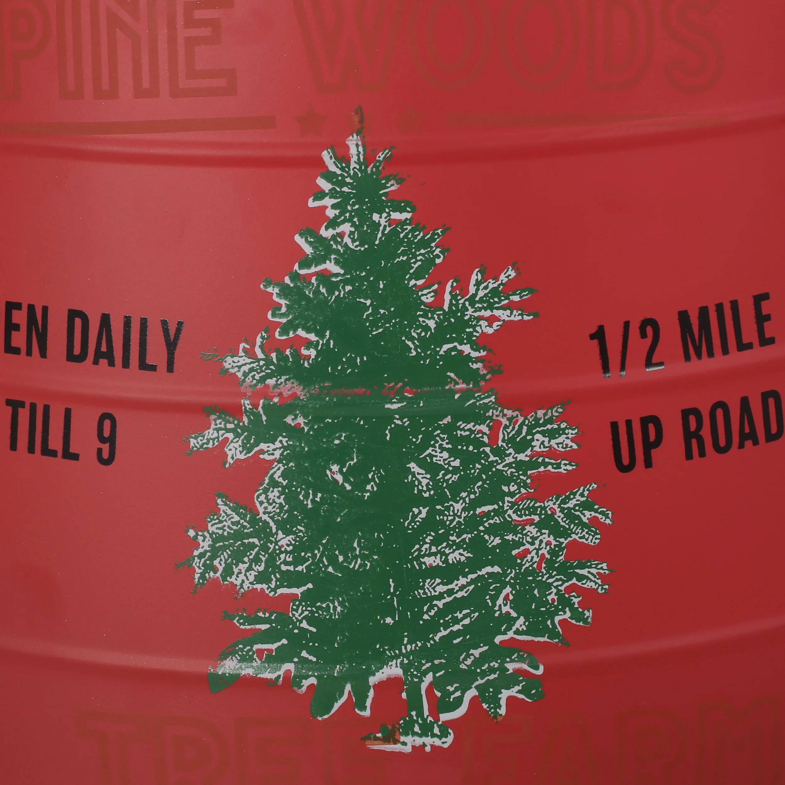Gilmanton Metal Christmas Tree Collar, Red - furnishings