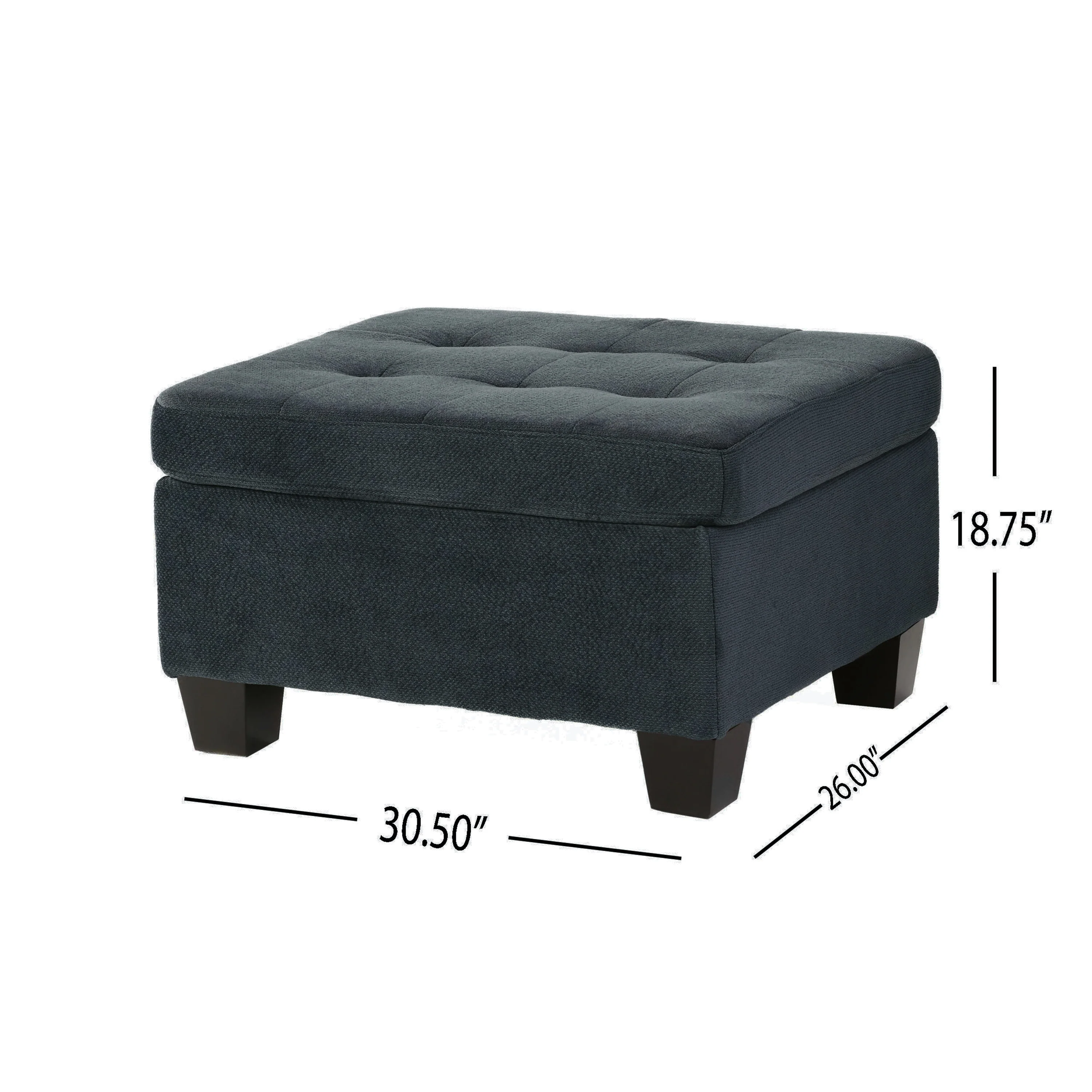 Juliana Fabric Tufted Ottoman - furnishings