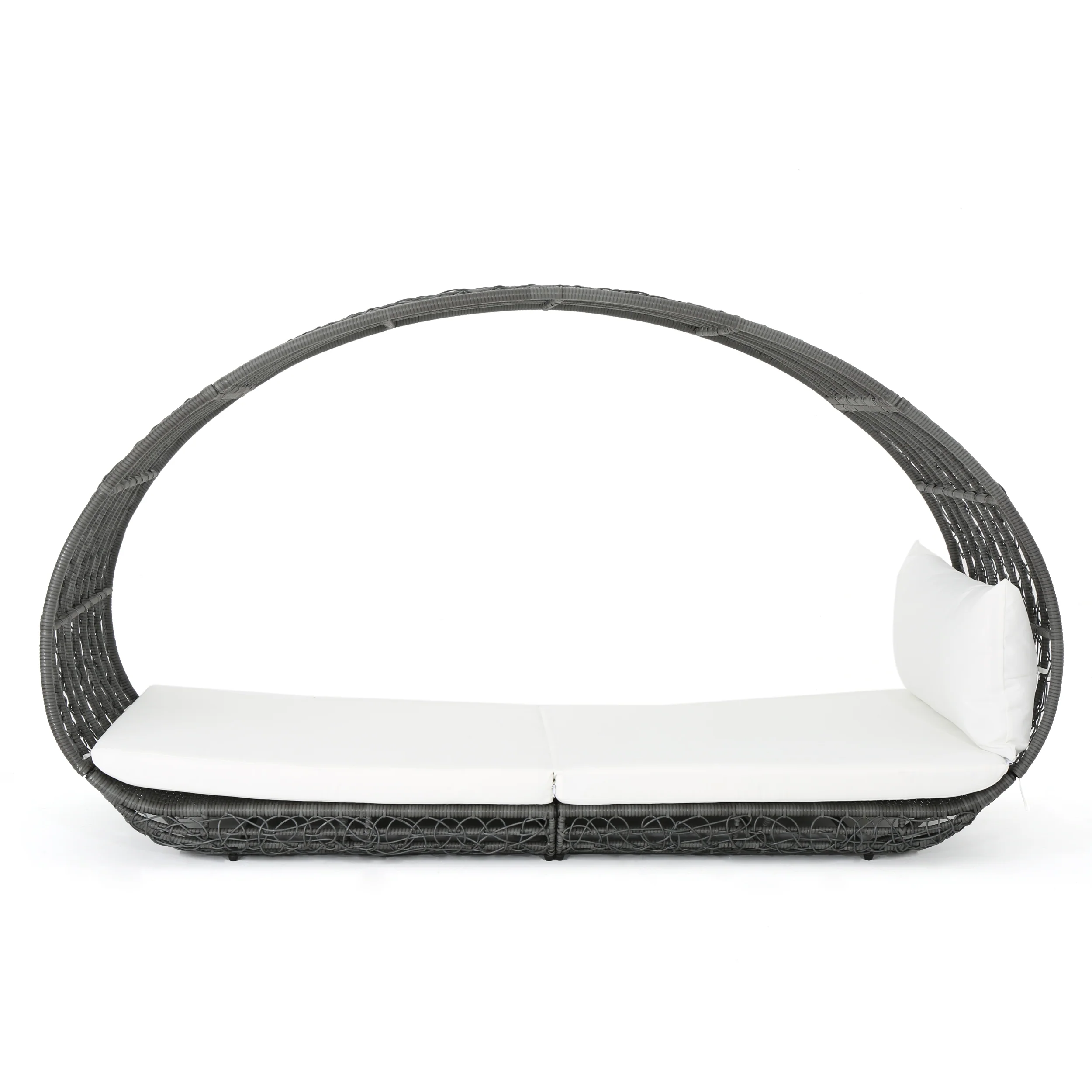 Abigal Outdoor Wicker Daybed with Cushion - furnishings