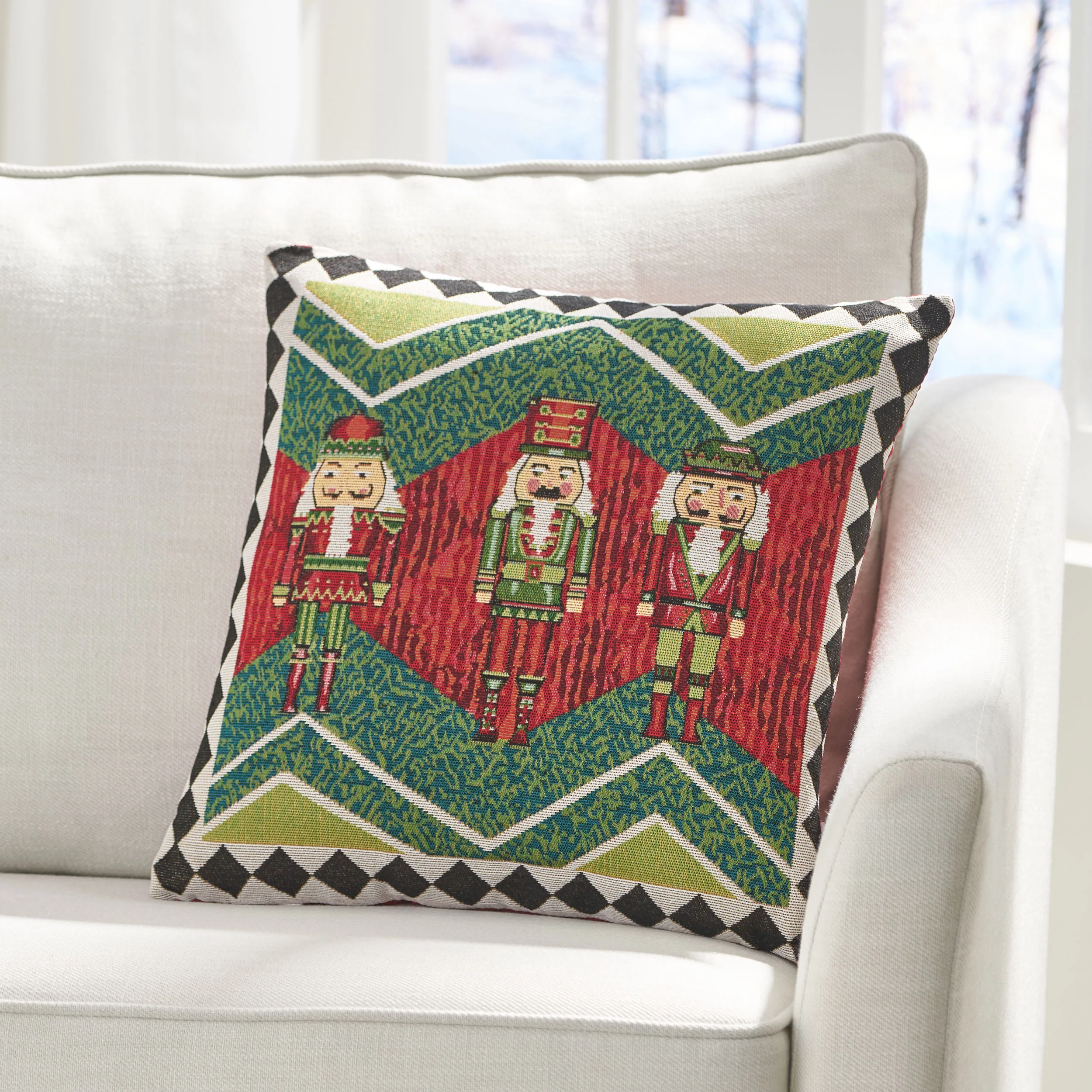 Bayou Modern Fabric Christmas Throw Pillow - furnishings