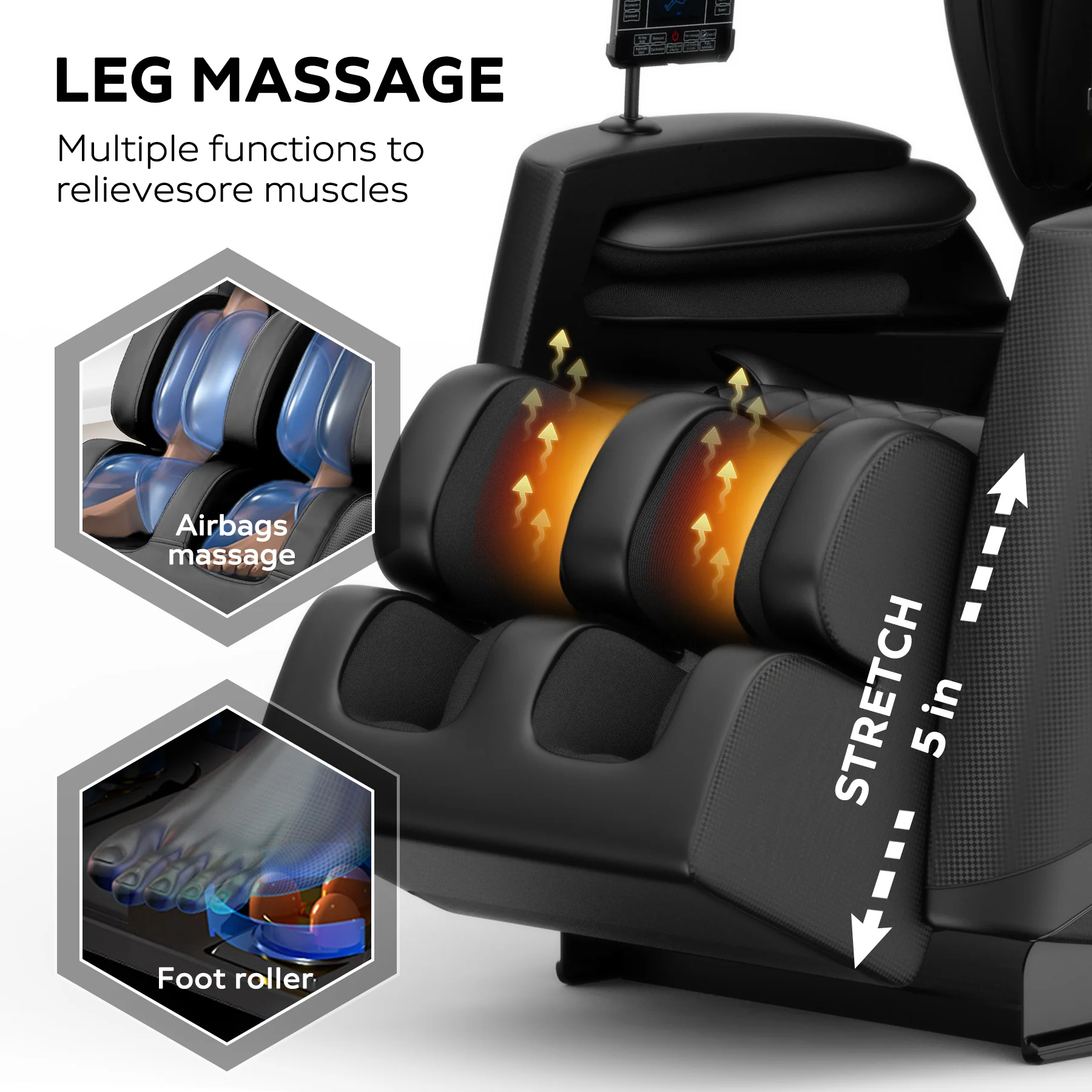 New Advanced Zero Gravity Full Body Massage Chair with Air Pressure Massage - furnishings