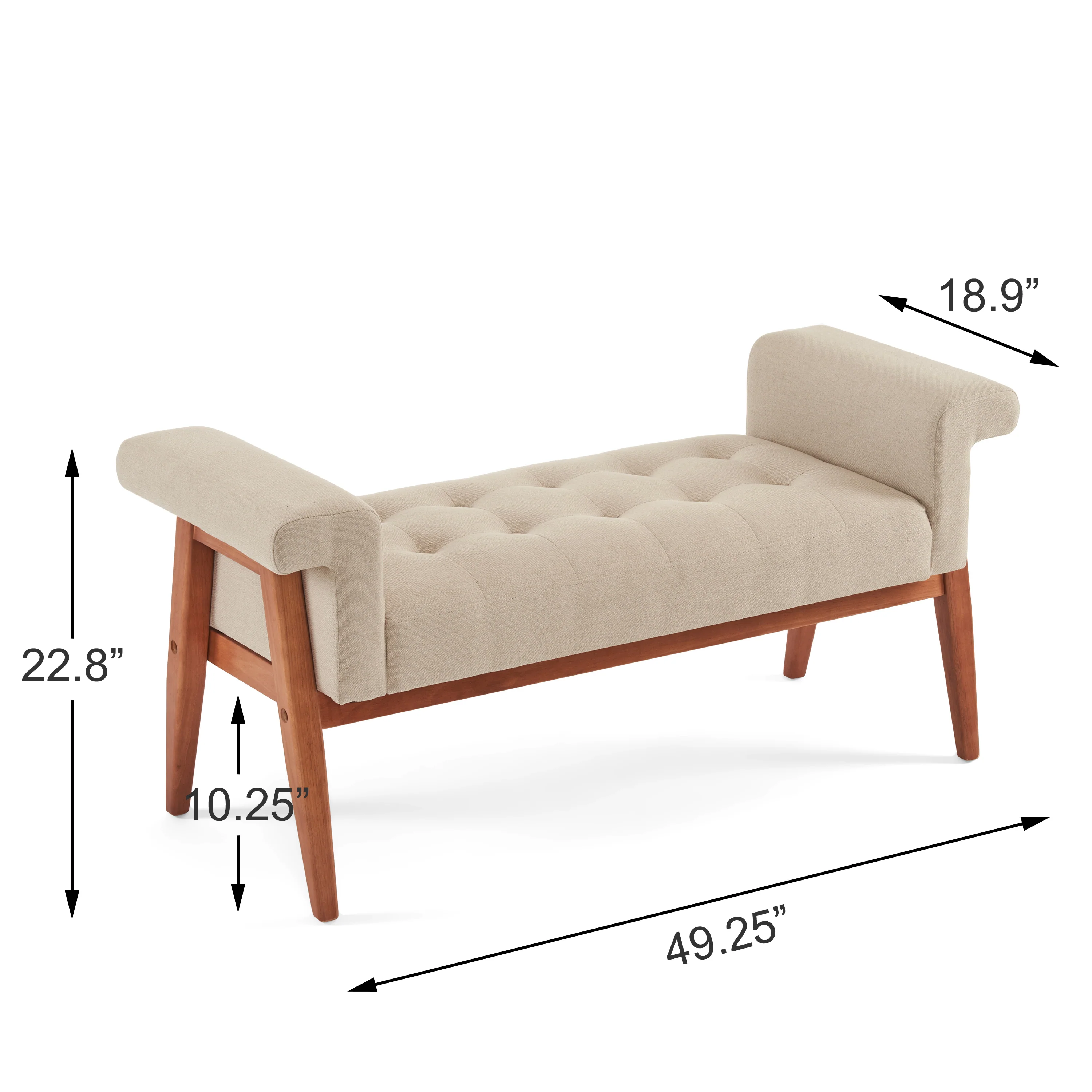 Isidorer Modern Upholstered Ottoman Bench with Tufting - furnishings