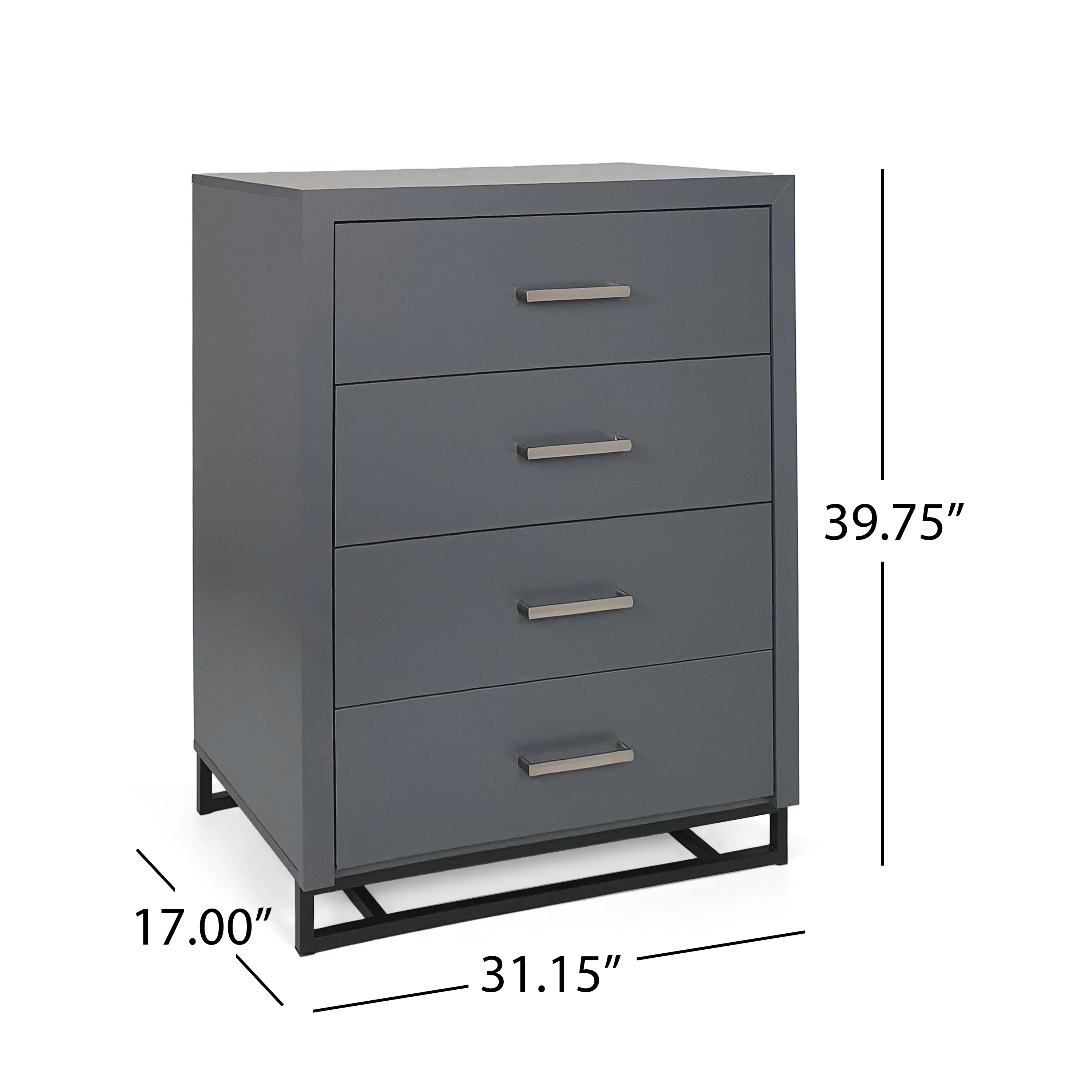 Borah Contemporary Faux Wood 4 Piece Bedroom Set - furnishings
