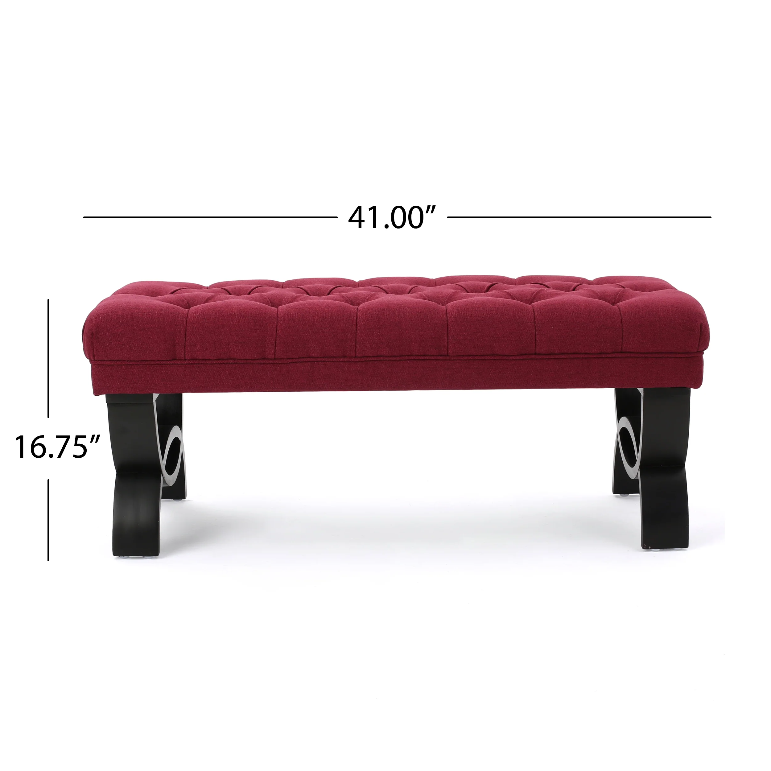 Reddington Tufted Fabric Ottoman Bench - furnishings