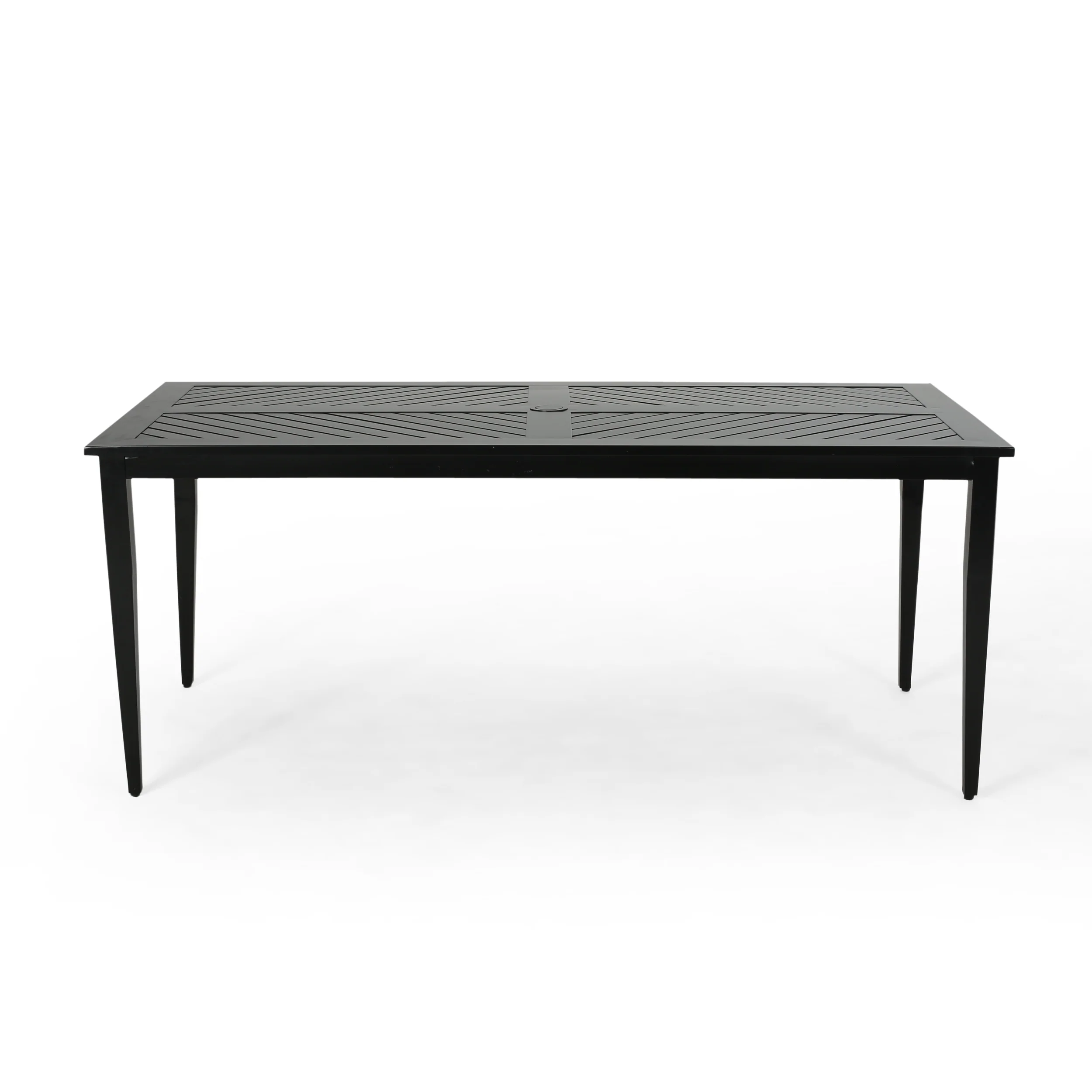 Carlson Diego Outdoor 6 Seater Aluminum Rectangular Dining Set - furnishings