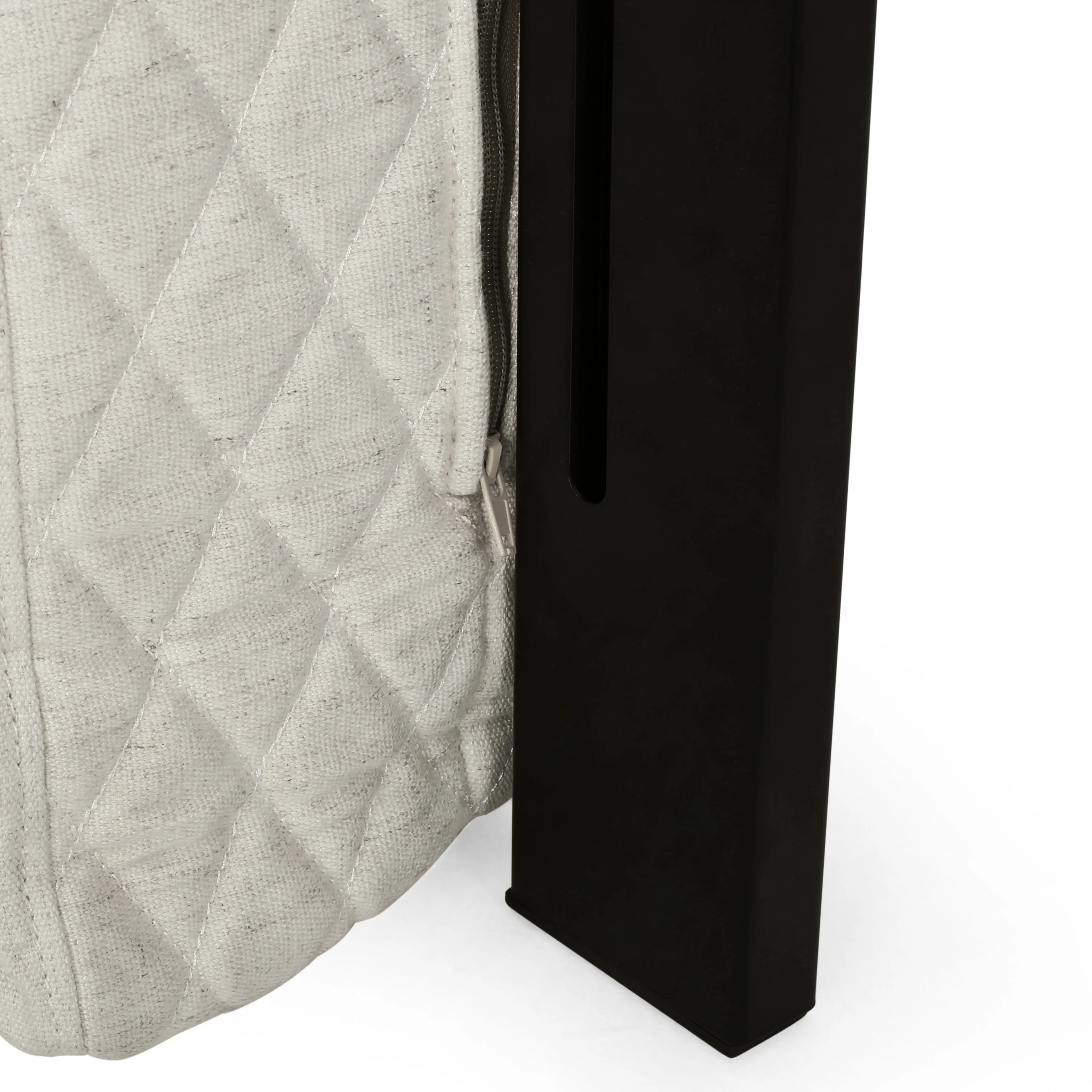Allen Wingback Queen Tufted Beige Fabric Headboard - furnishings