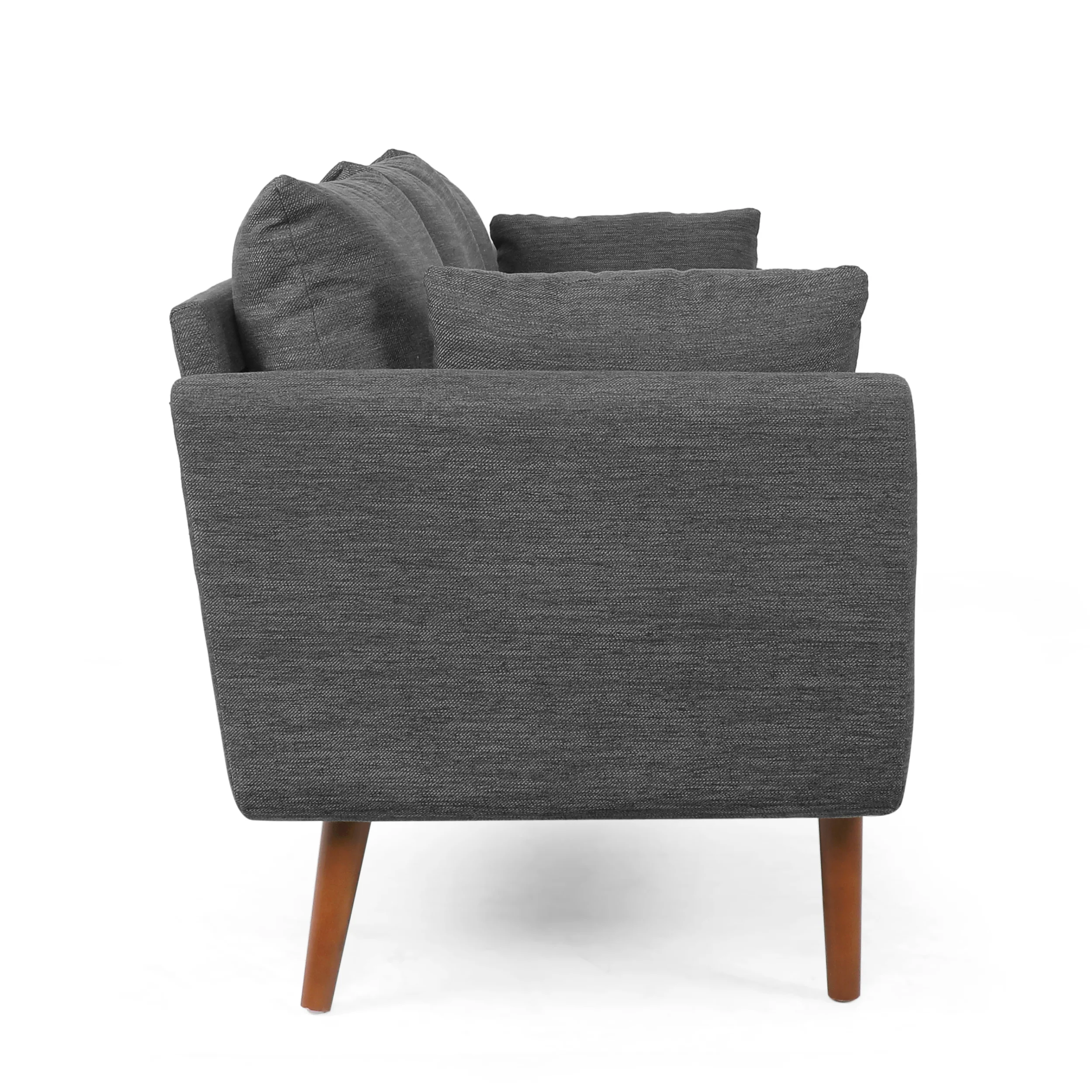 Wadleigh Contemporary Fabric Pillow Back 3 Seater Sofa - furnishings