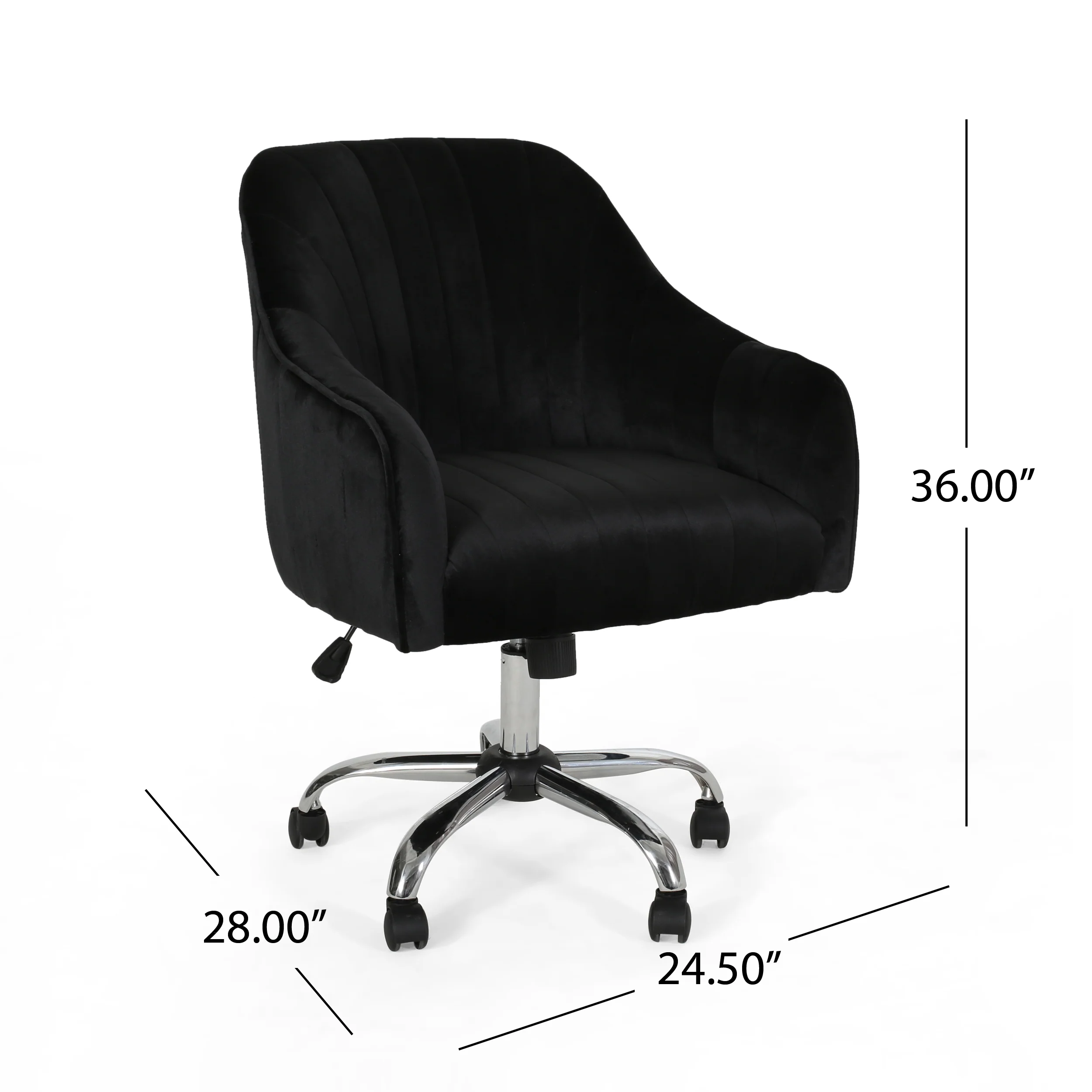 Haiden Glam Velvet Home Office Chair with Swivel Base - furnishings