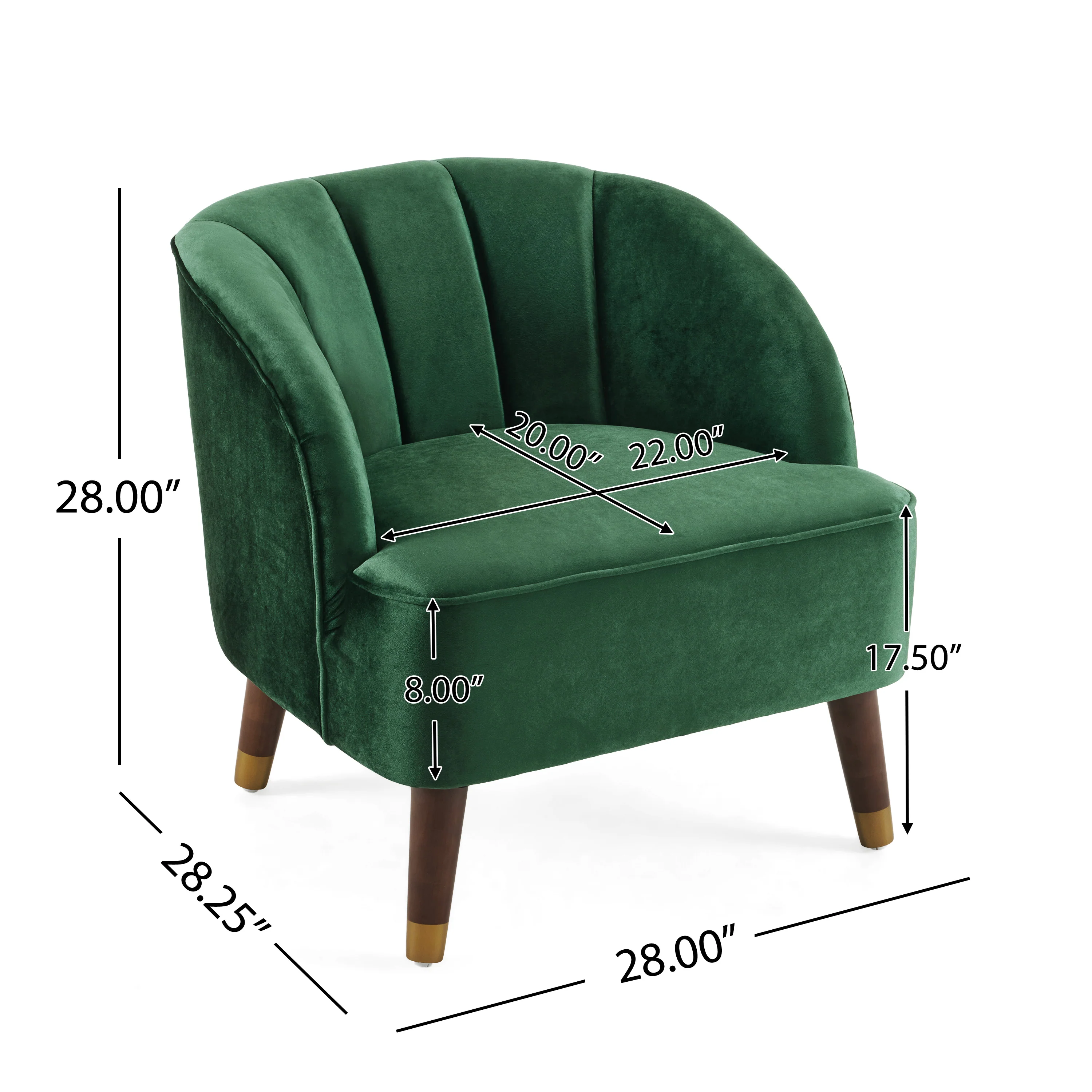 Veneras Velvet Barrel Club Chair - furnishings