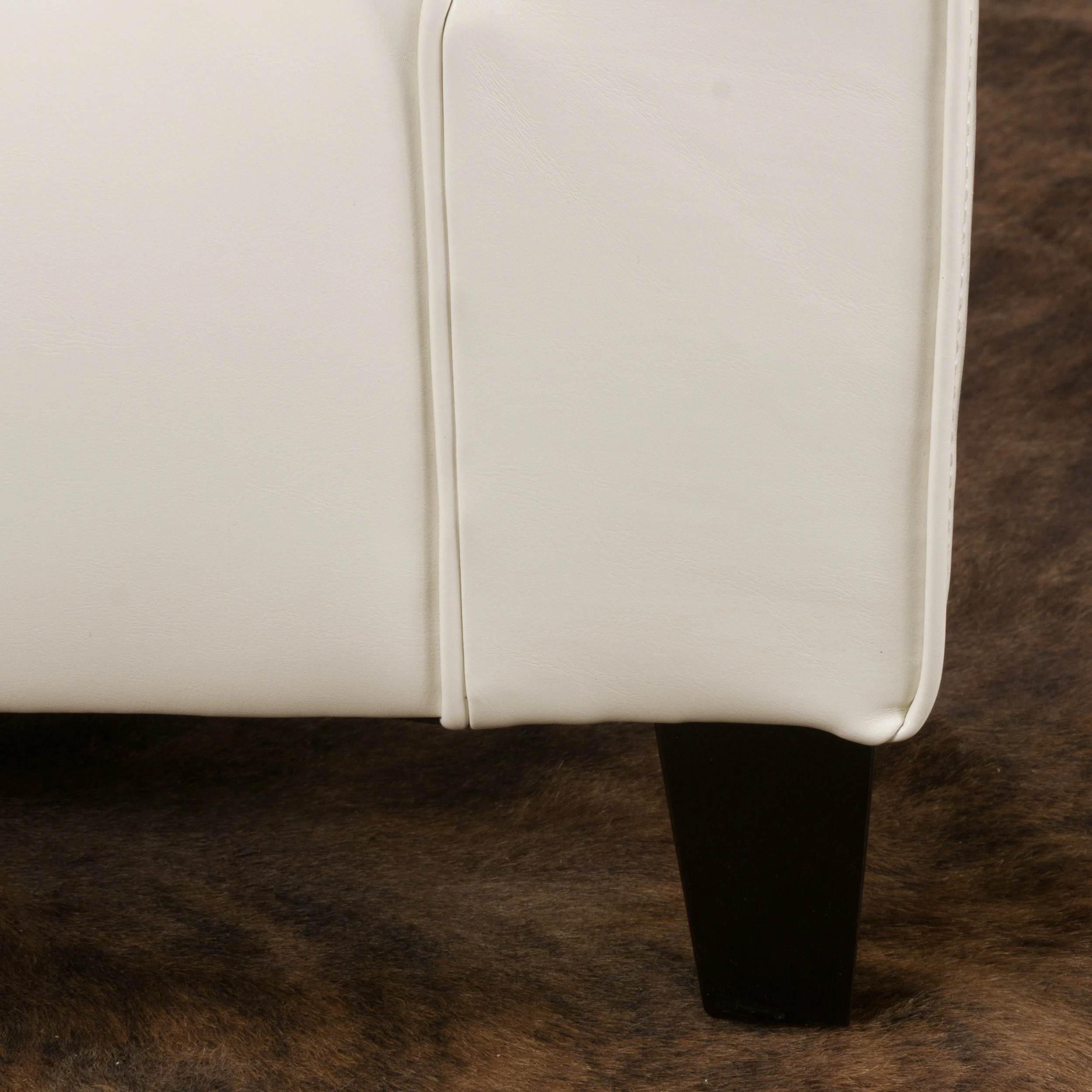 Danbury Contemporary Upholstered Storage Ottoman Bench with Rolled Arms - furnishings