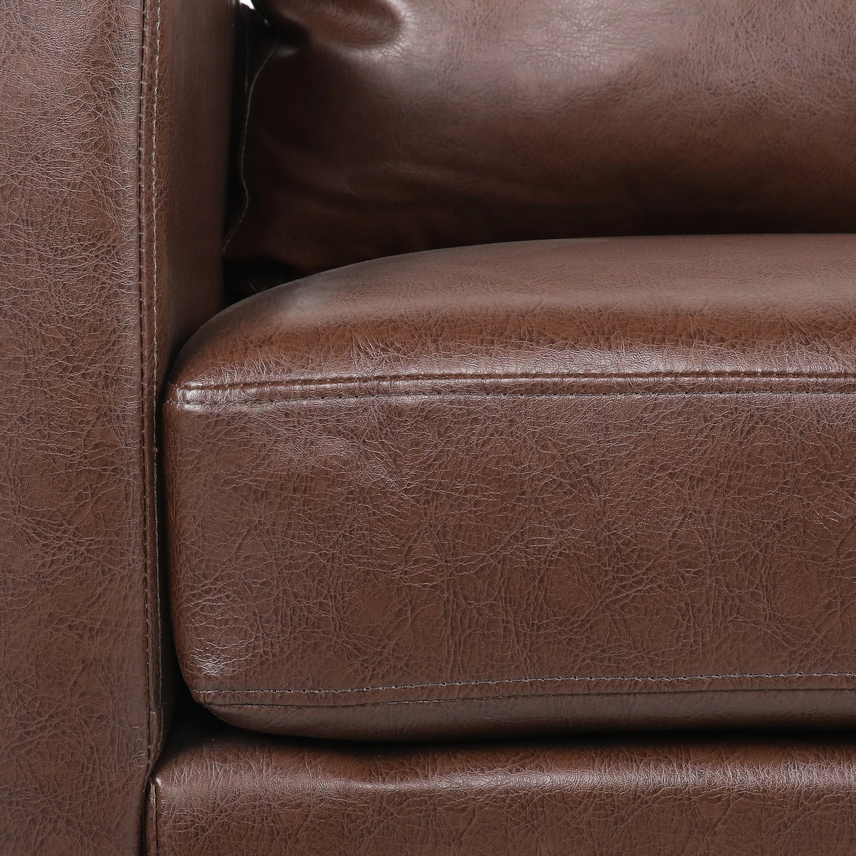 Dowd Mid Century Modern Faux Leather Club Chair - furnishings