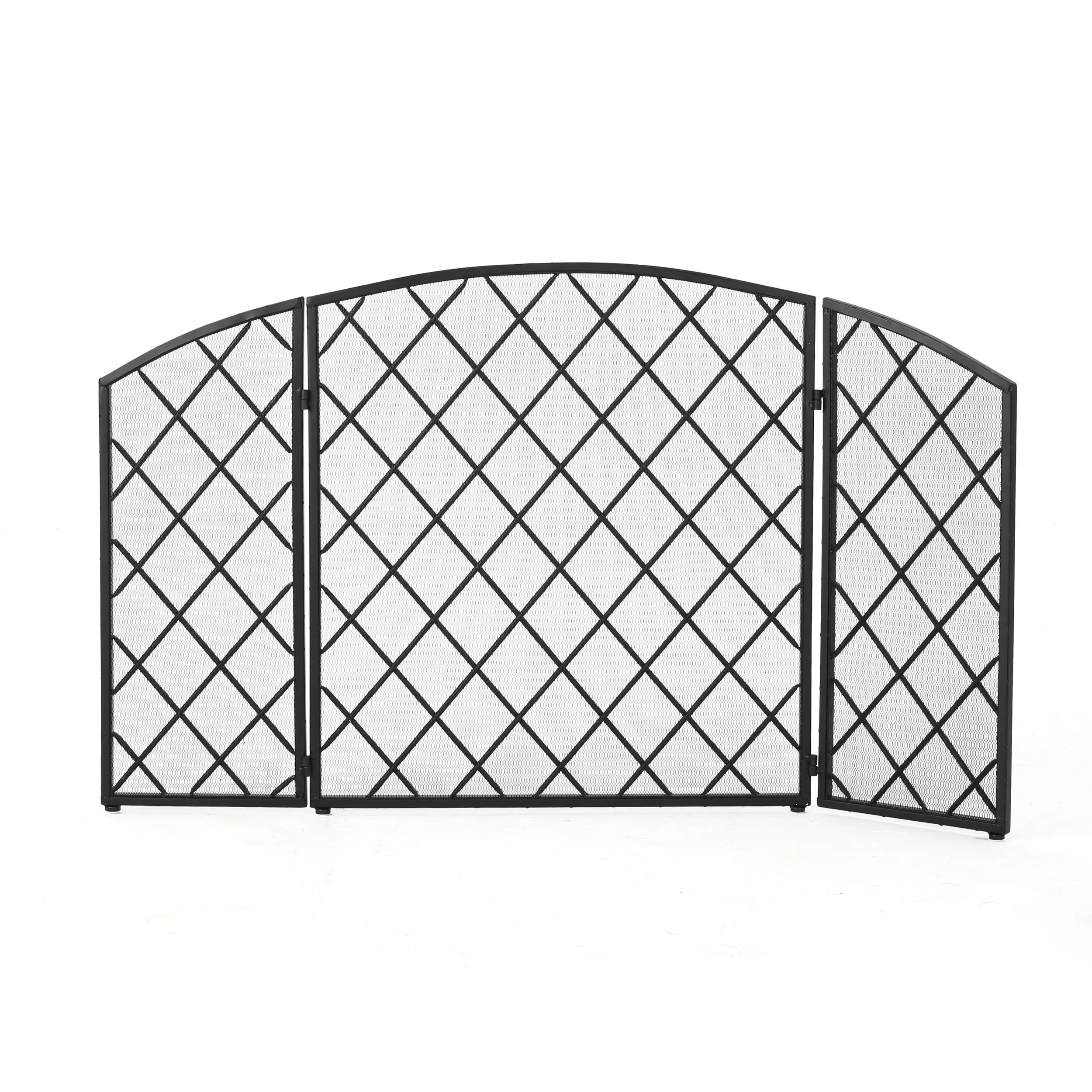 Angella 3 Panelled Iron Fireplace Screen - furnishings