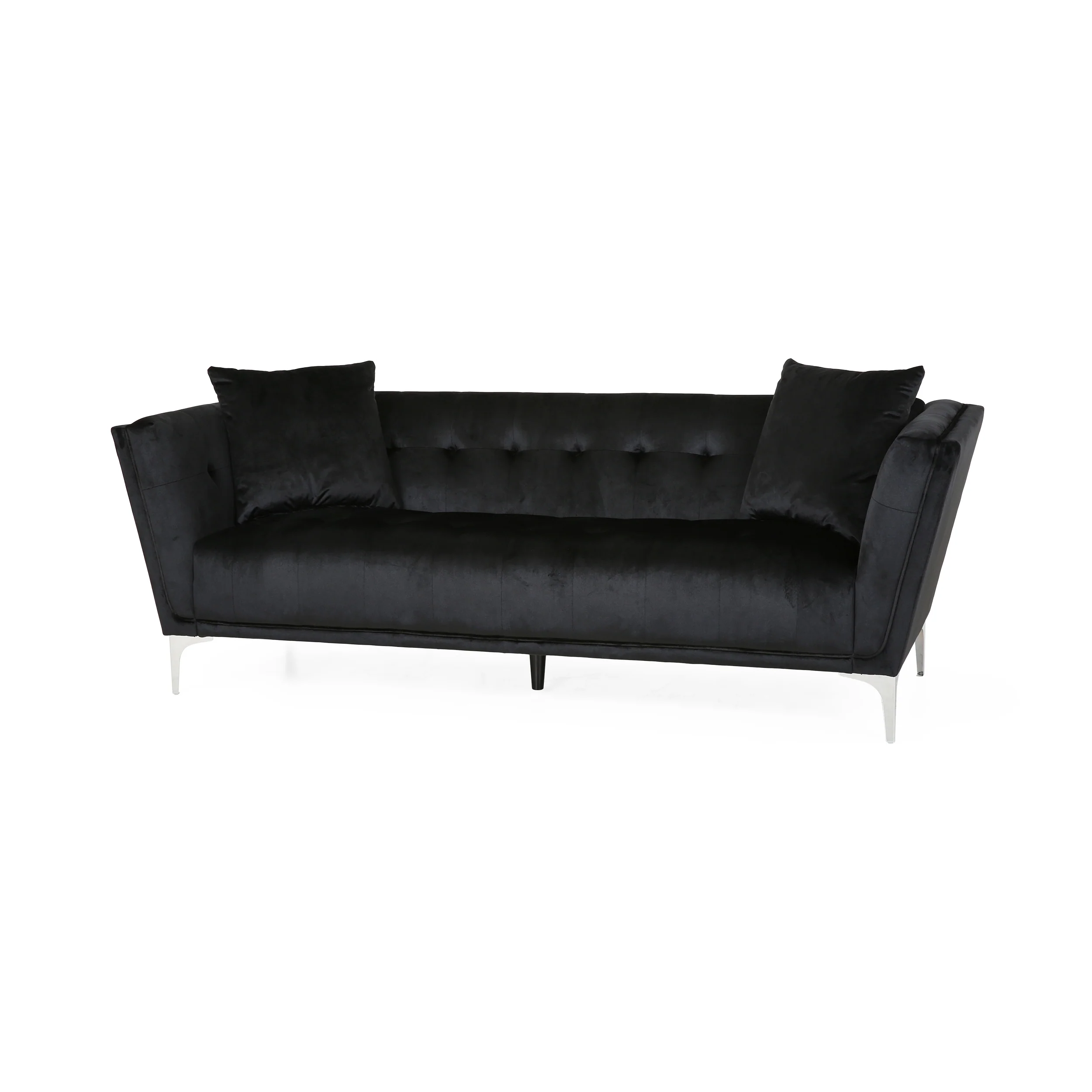 Ryliegh Modern Glam 3 Seater Velvet Sofa - furnishings