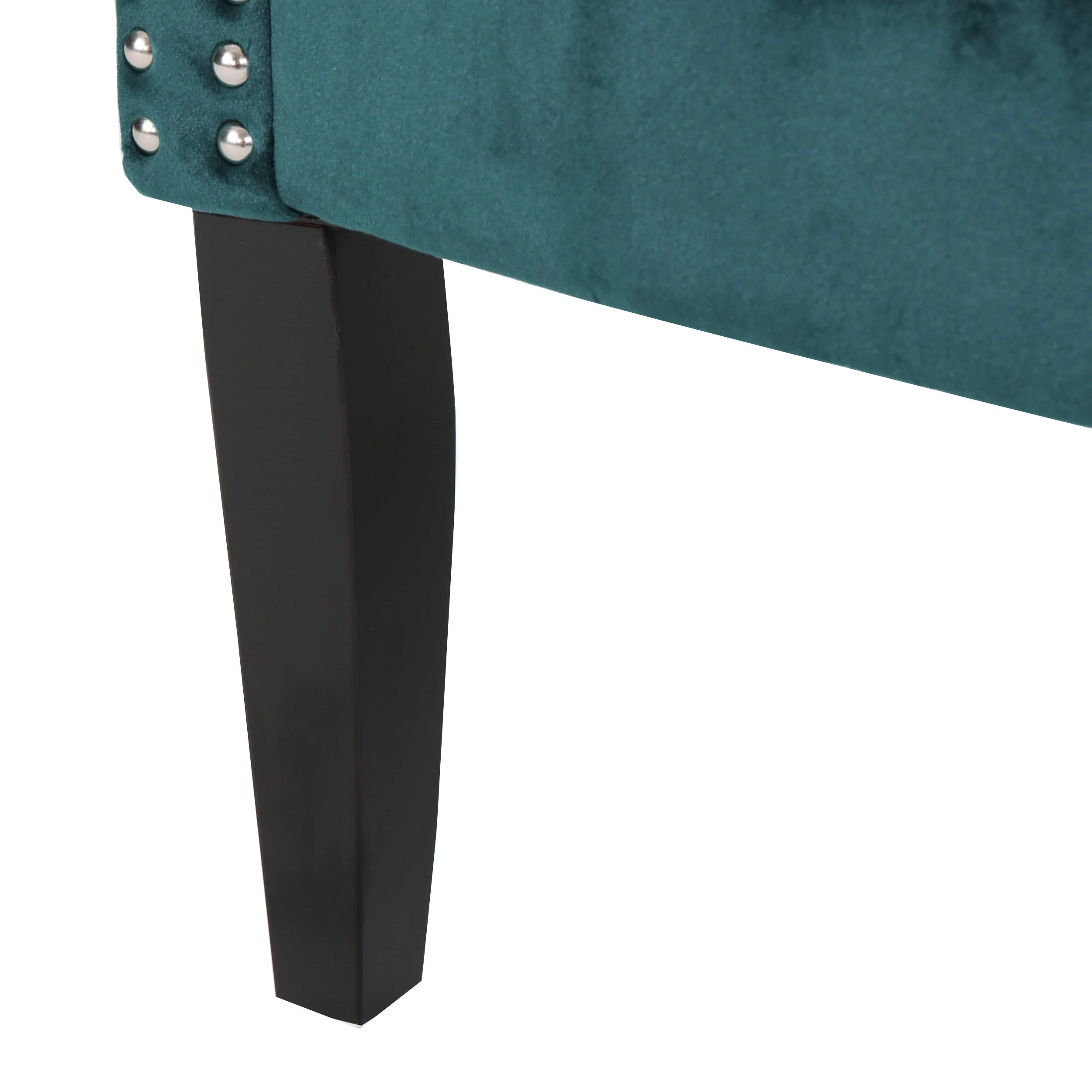 Tomlin Modern Glam Velvet Club Chair with Nailhead Trim - furnishings