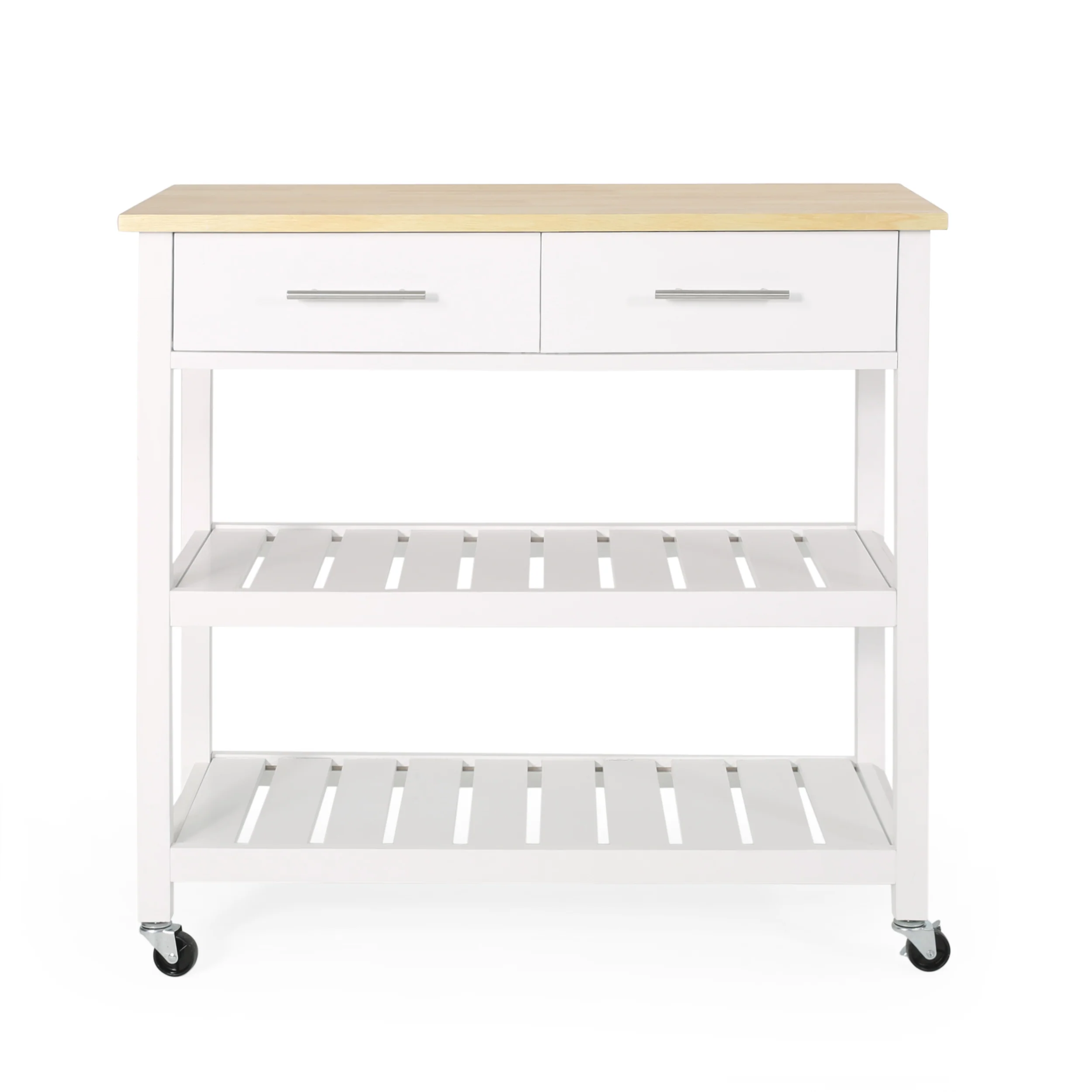 Enon Contemporary Kitchen Cart with Wheels - furnishings