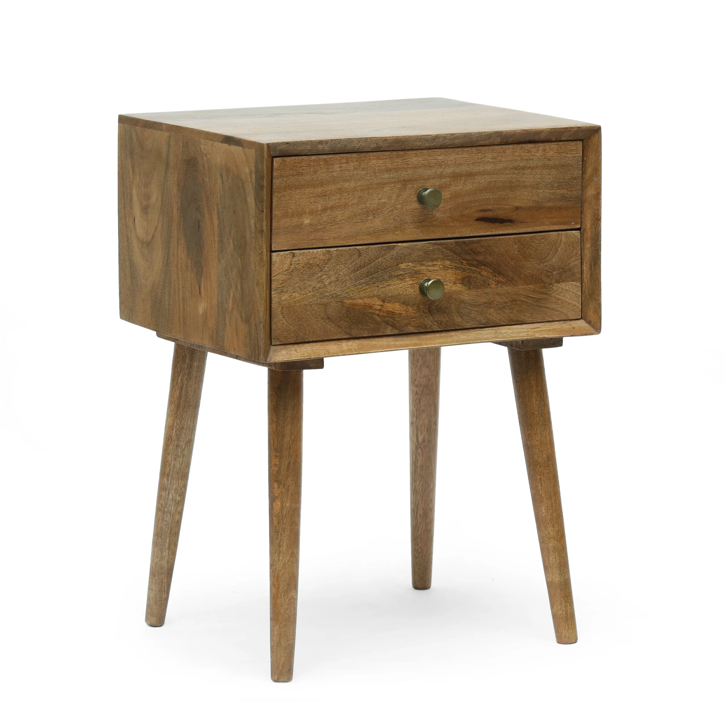 Cohutta Chafin Mid-Century Modern Handcrafted Mango Wood Side Table, Natural - furnishings