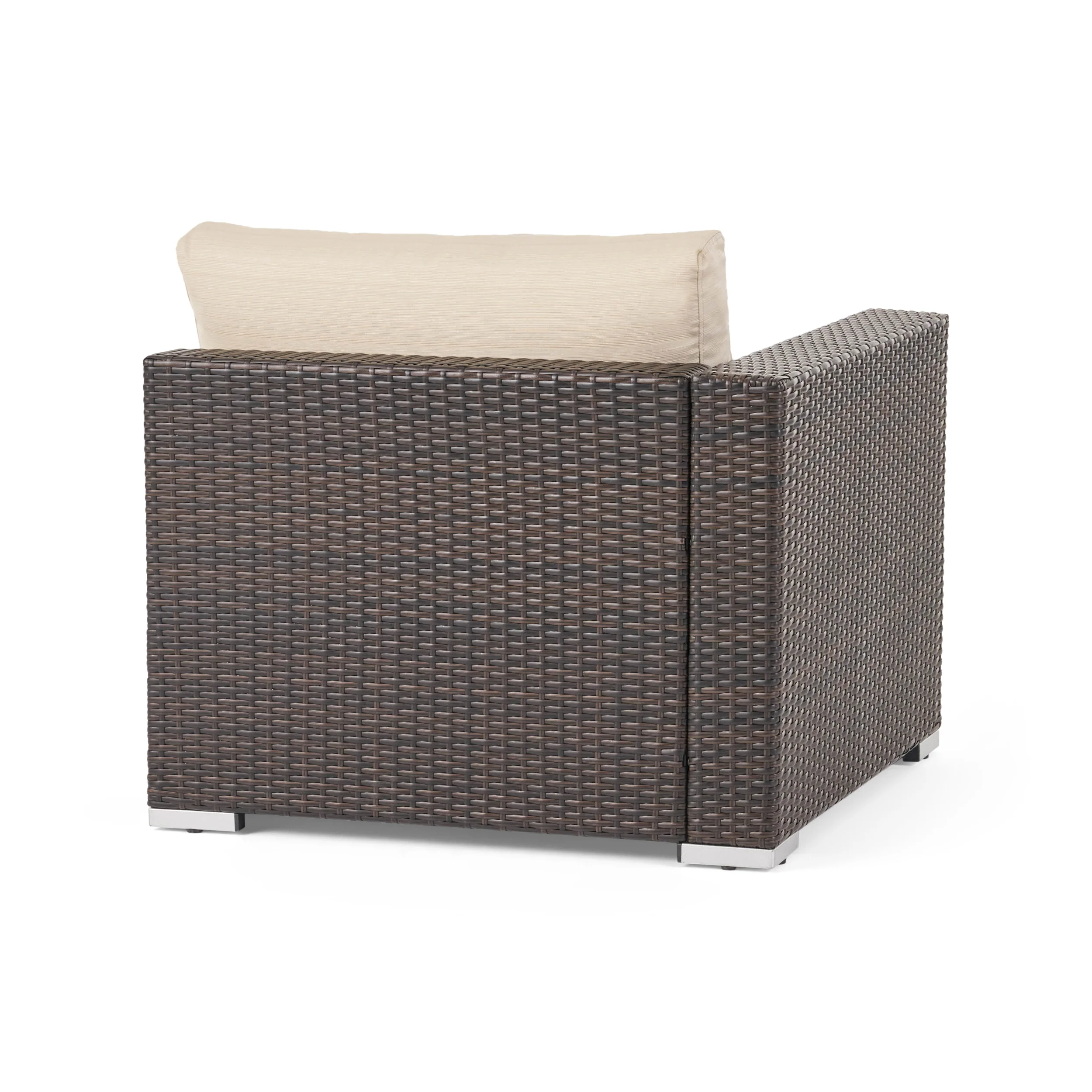 Valentina Outdoor 7 Seater Wicker and Aluminum Sofa Dining Set - furnishings