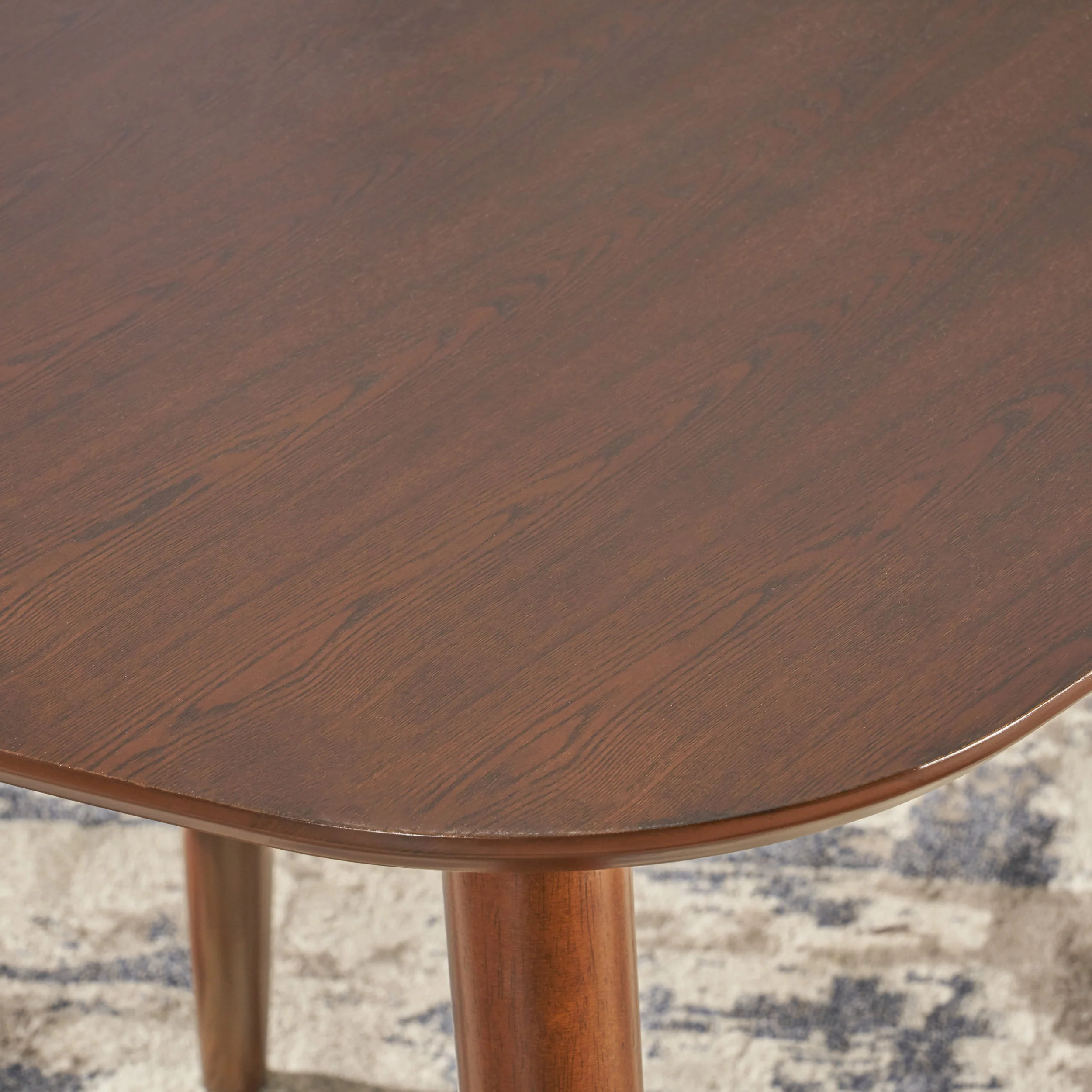 Bass Mid Century Modern Square Faux Wood Dining Table - furnishings