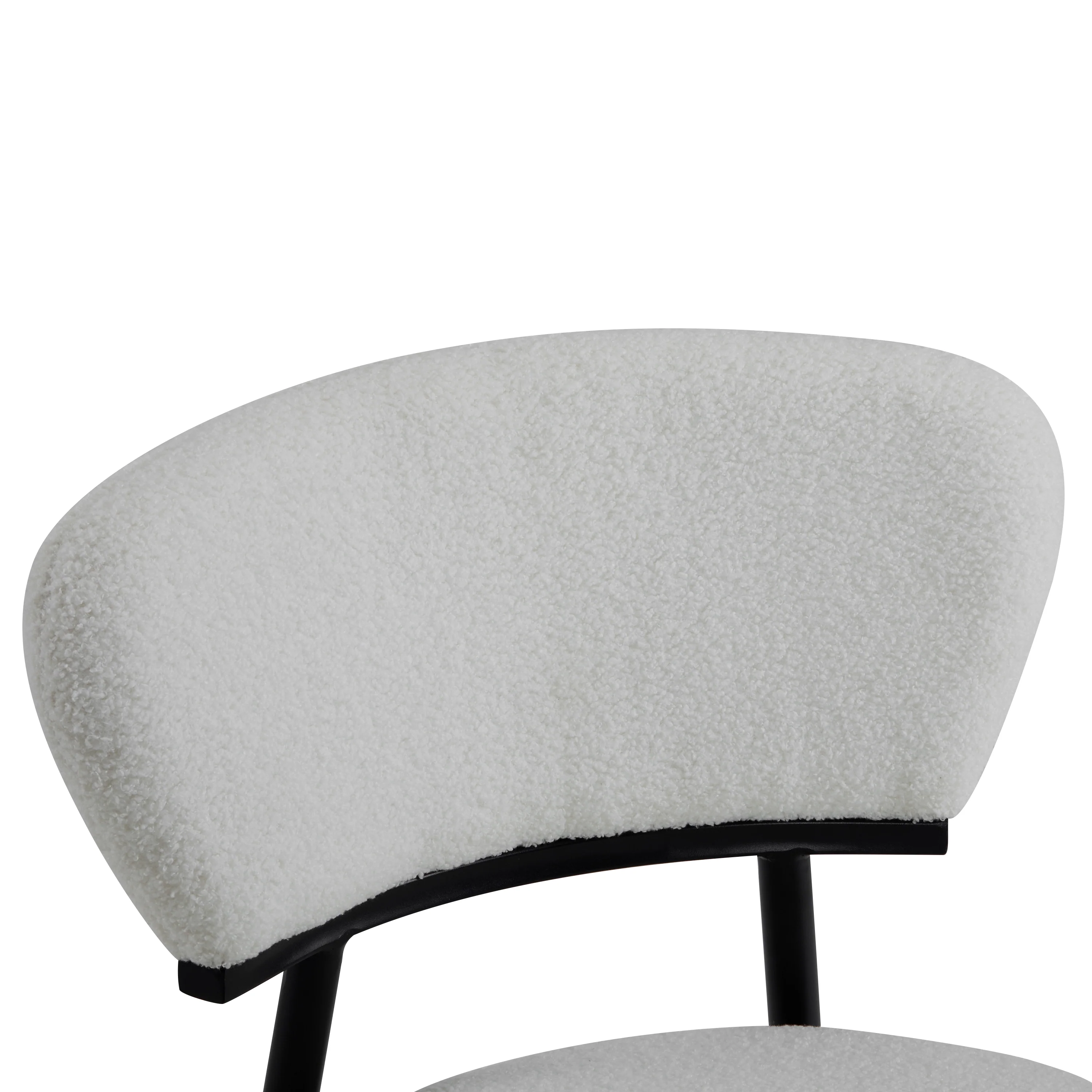 Leandera Modern Upholstered Dining Chairs, Metal Frame, Set of 2 - furnishings