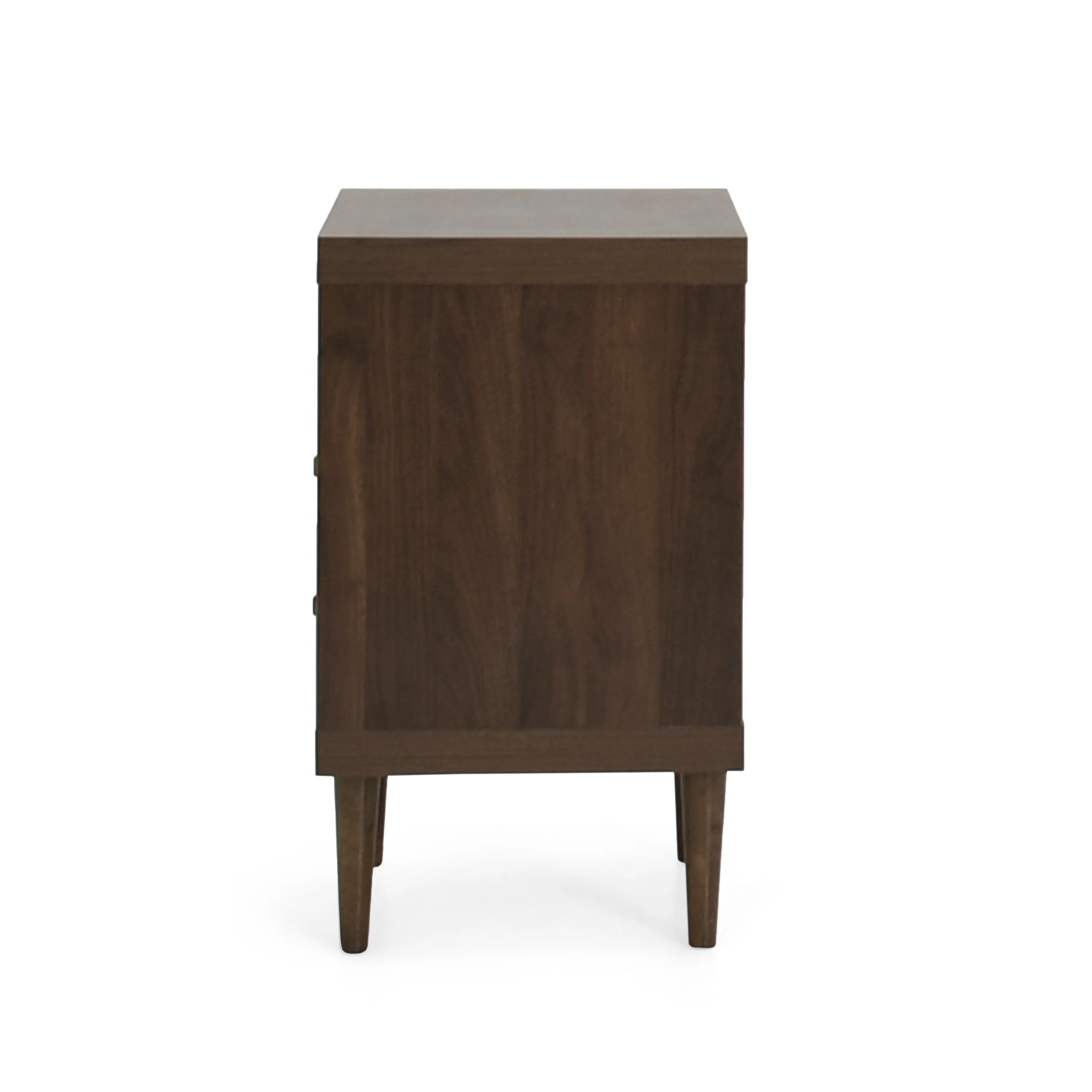 Farhart Mid Century Modern Faux Wood 2 Drawer Nightstand - furnishings