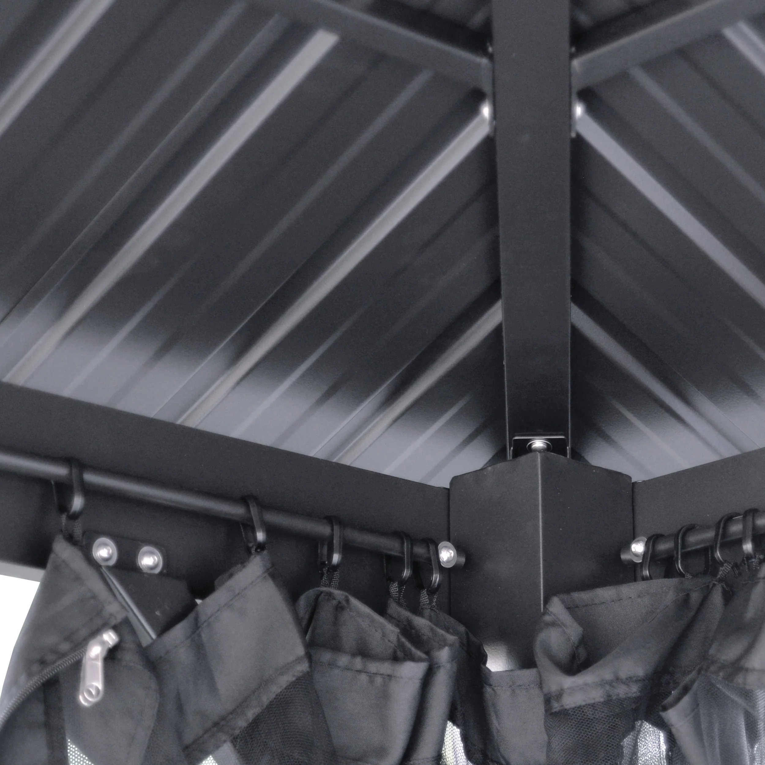 Codie 10' x 10' Outdoor Modern Aluminum Hardtop Gazebo - furnishings
