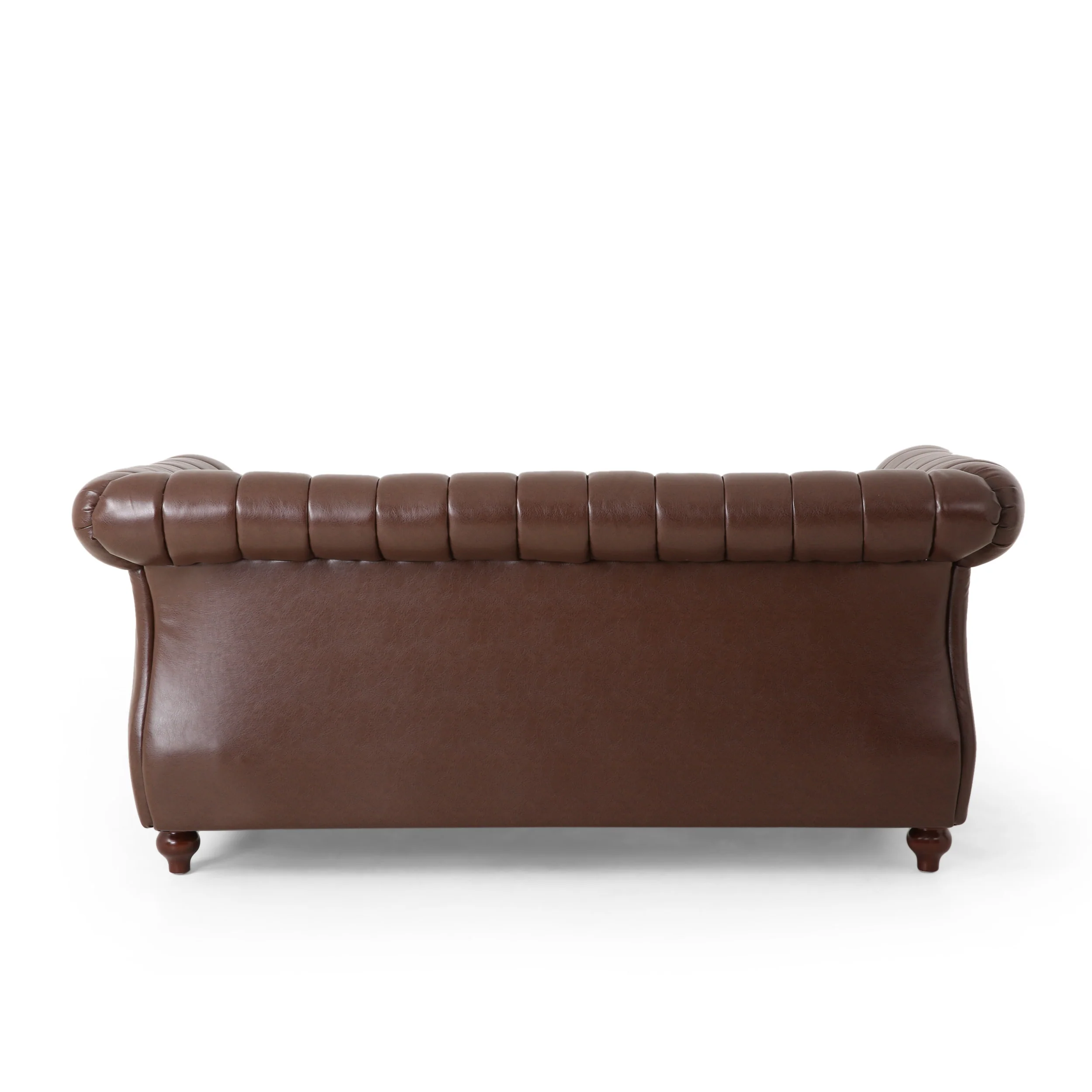 Bauman Modern Glam Channel Stitch Loveseat with Nailhead Trim - furnishings