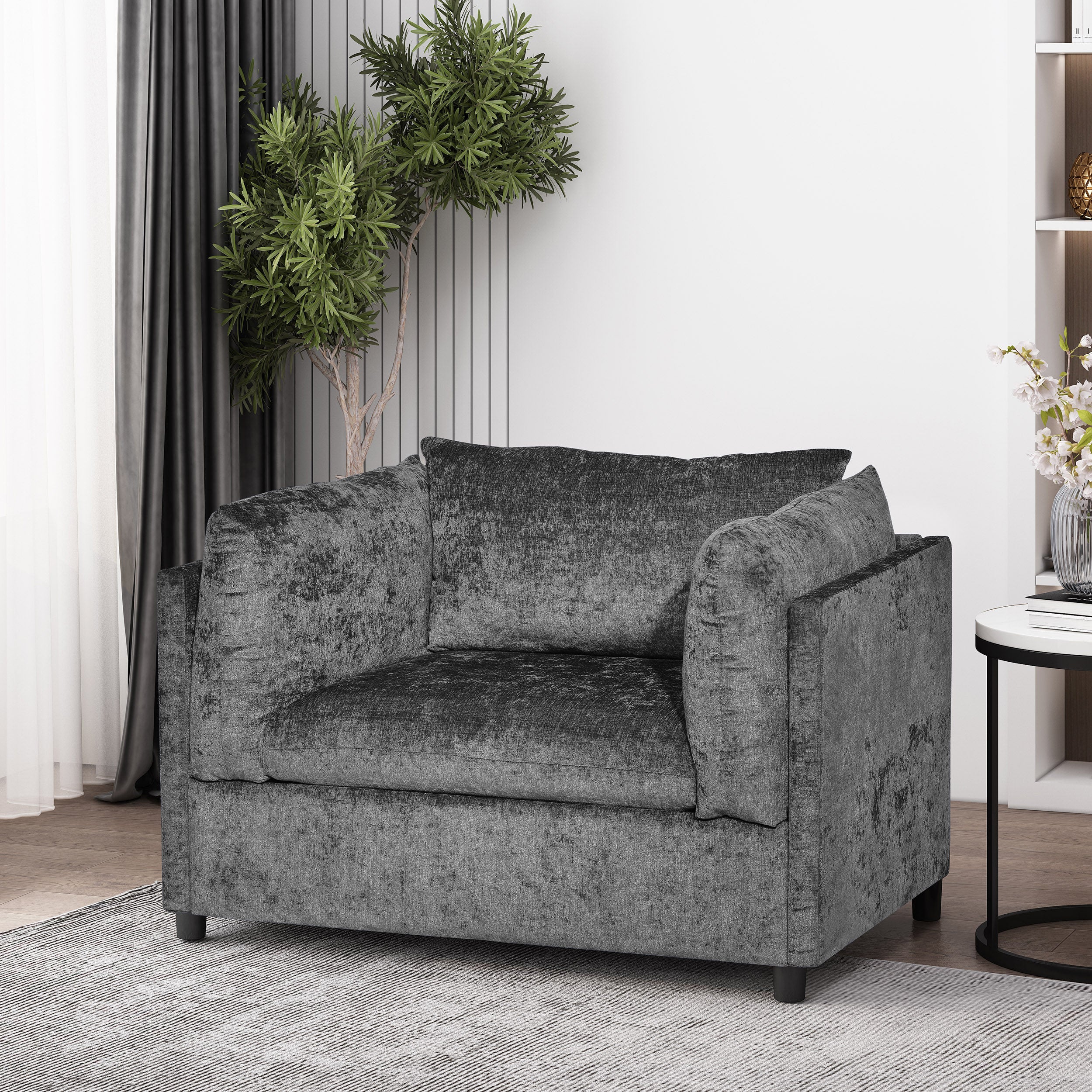 Kokesh Contemporary Fabric Pillow Club Chair - furnishings