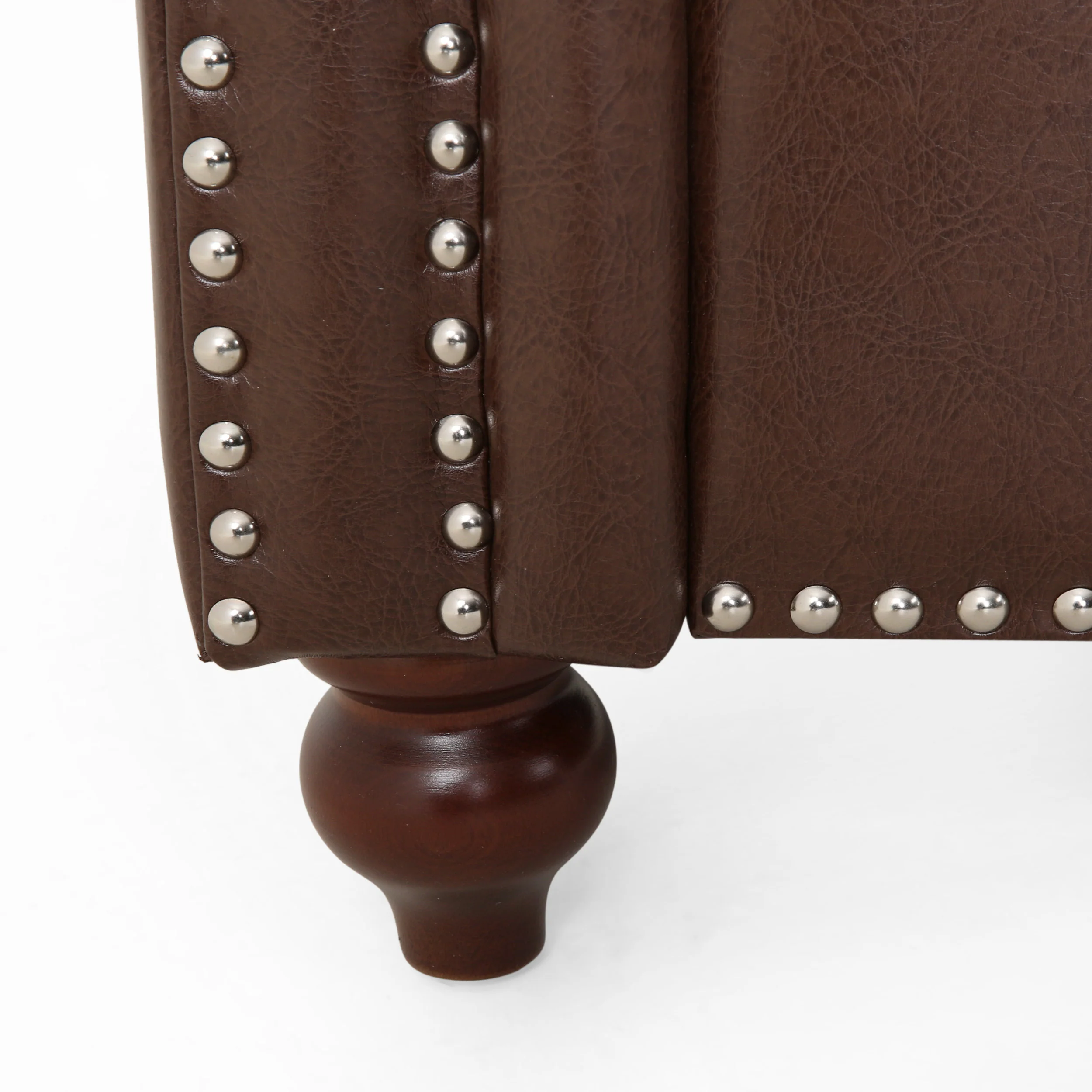 Timber Modern Glam Tufted Loveseat with Nailhead Trim - furnishings