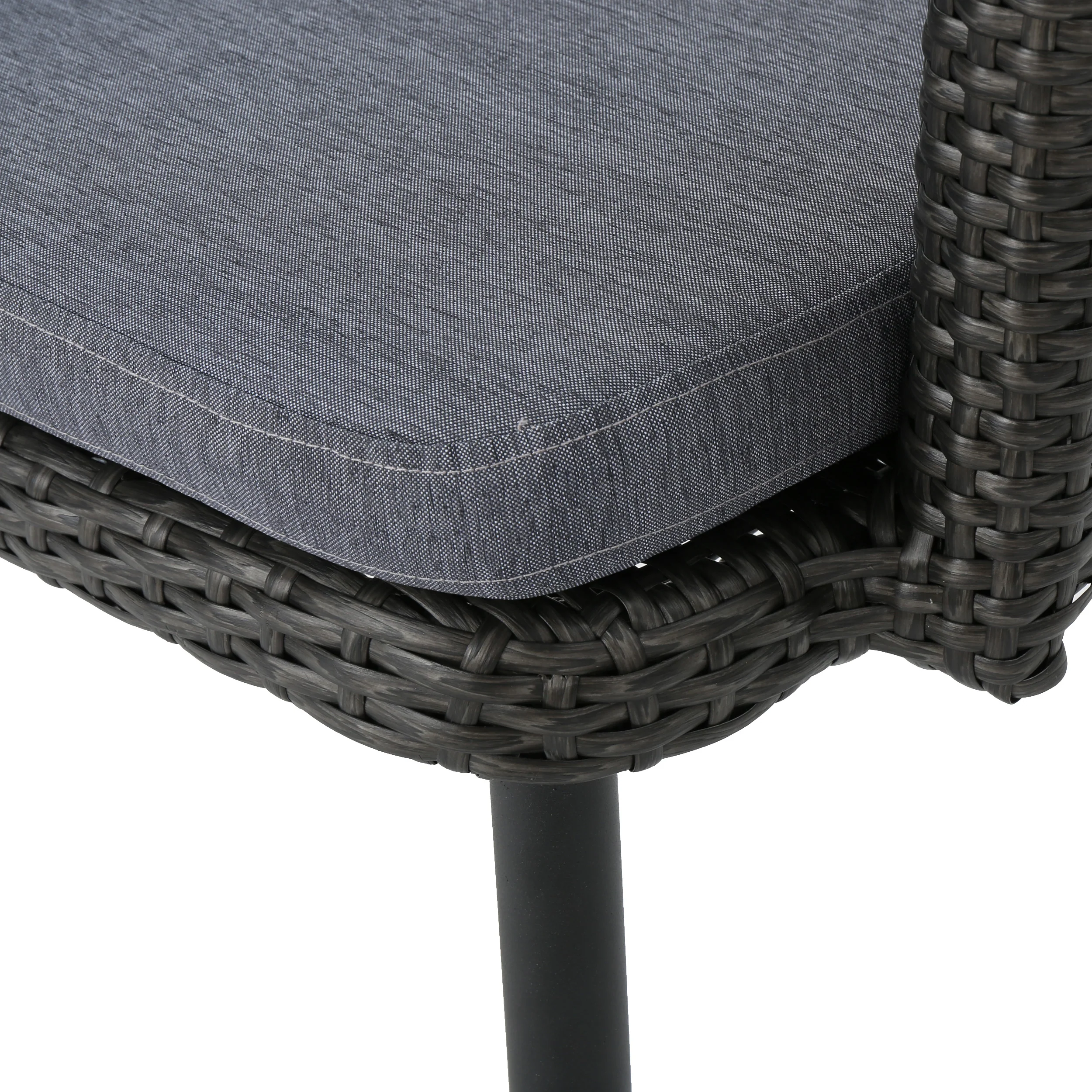 Blanche Outdoor 7 Piece Wicker Dining Set with Concrete Table - furnishings