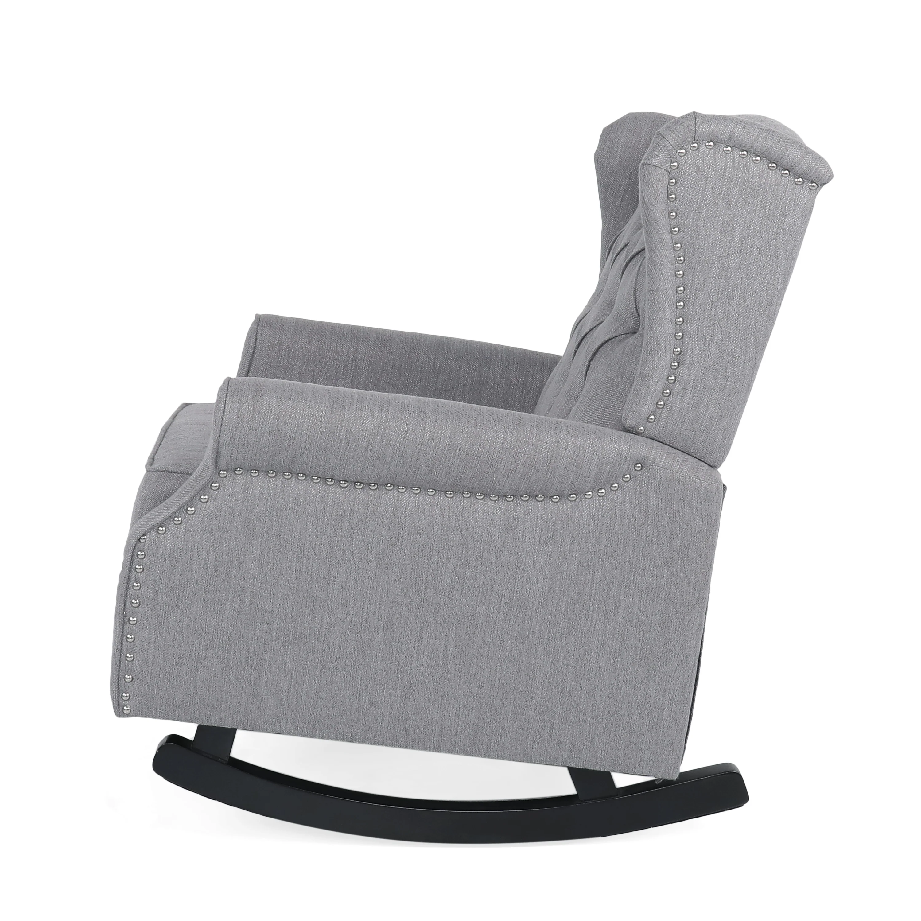 Sheila Contemporary Fabric Tufted Wingback Rocking Chair - furnishings