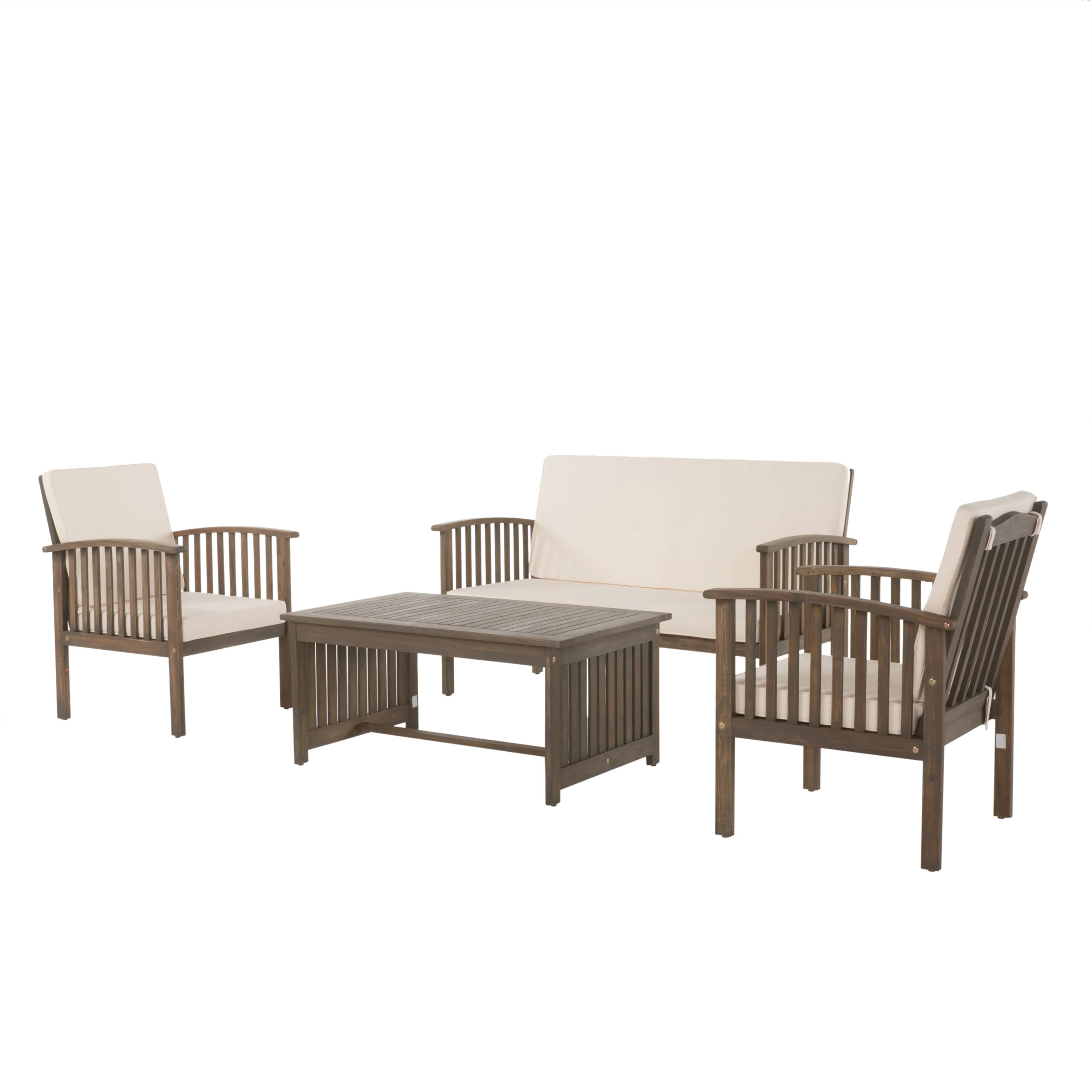 Cape Town Acacia Wood Outdoor Sofa Set - furnishings