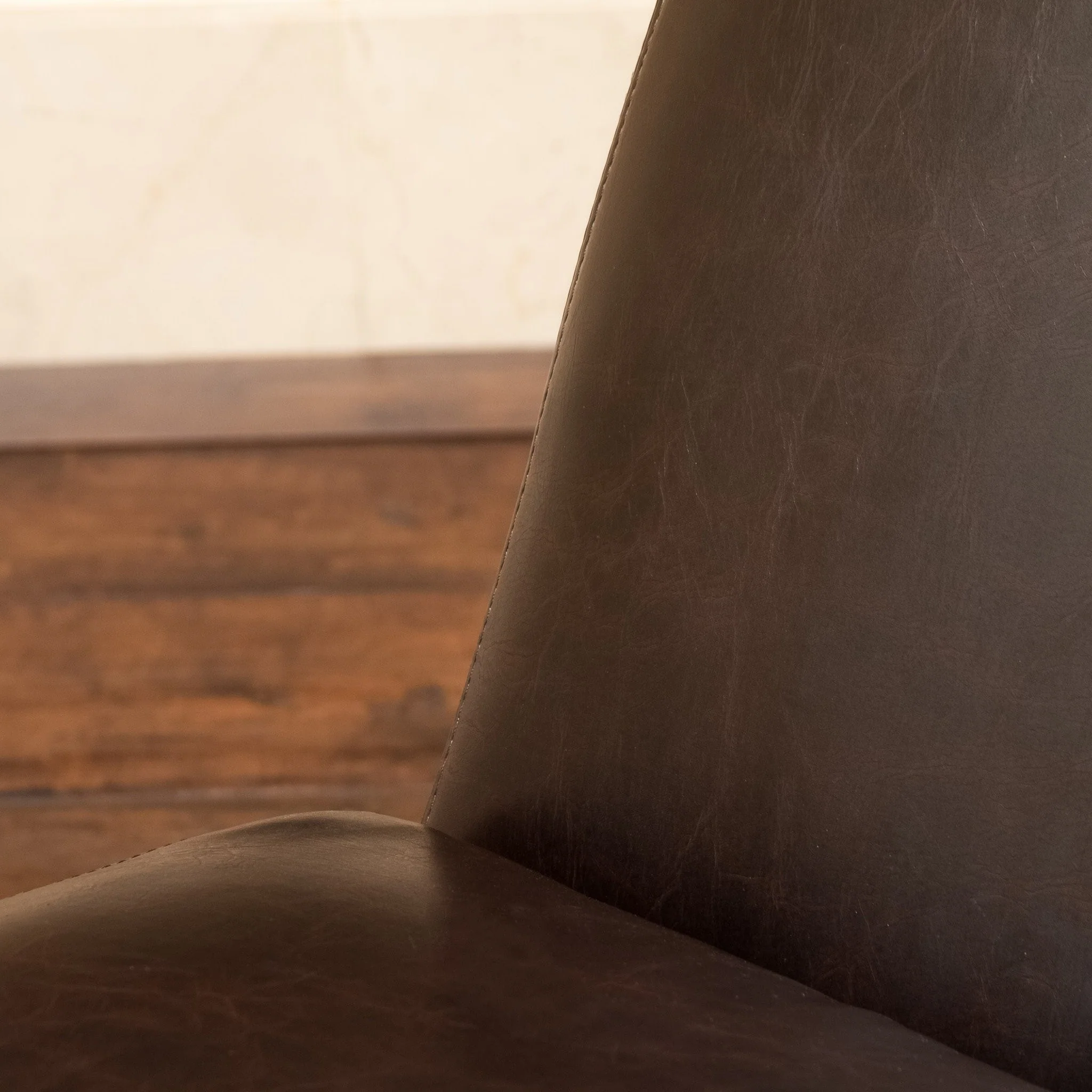 Cleveland Brown Leather Chaise Lounge Chair - furnishings