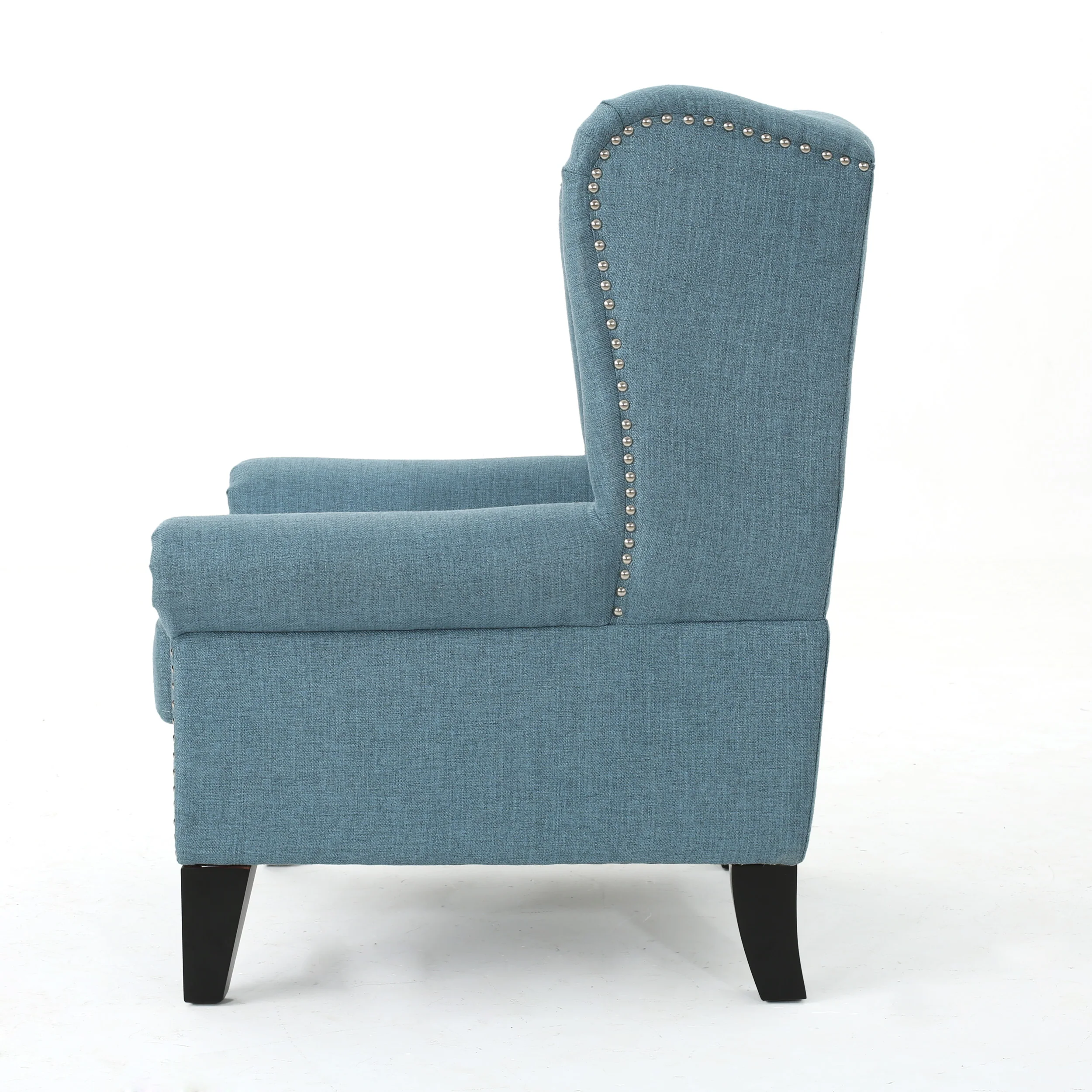 Lainie Traditional Tufted Winged Fabric Accent Chair - furnishings