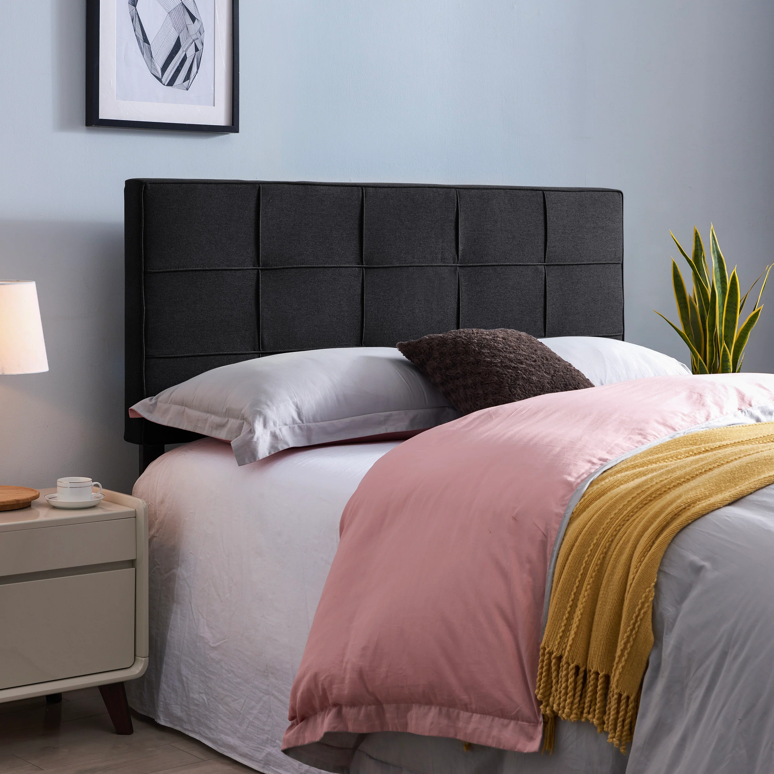 Messyah Contemporary Upholstered Queen/Full Headboard - furnishings