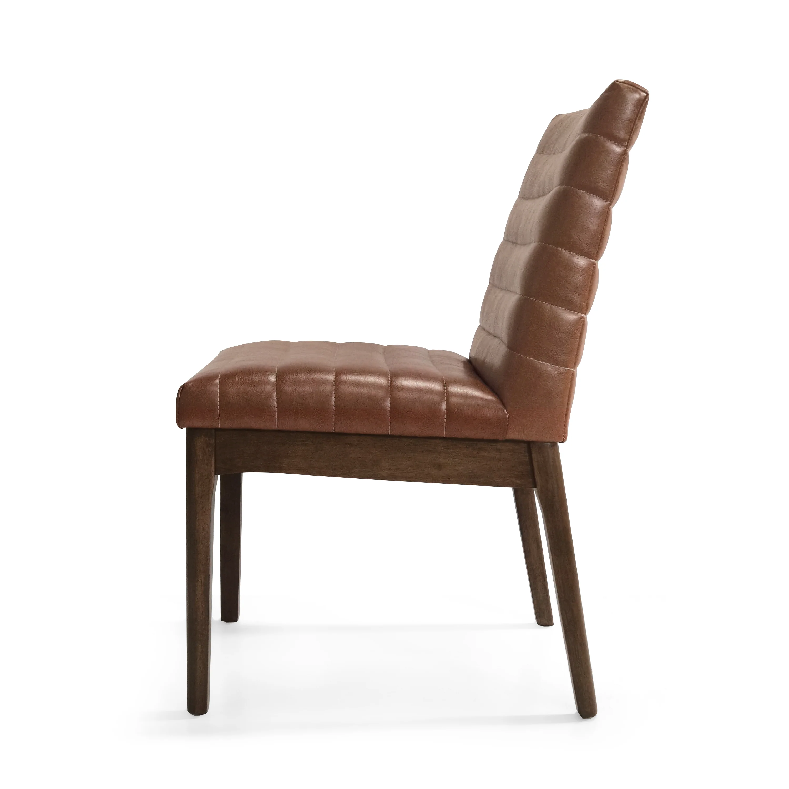 Elisson Mid Century Modern Channel Stitch Dining Chairs, Set of 6 - furnishings