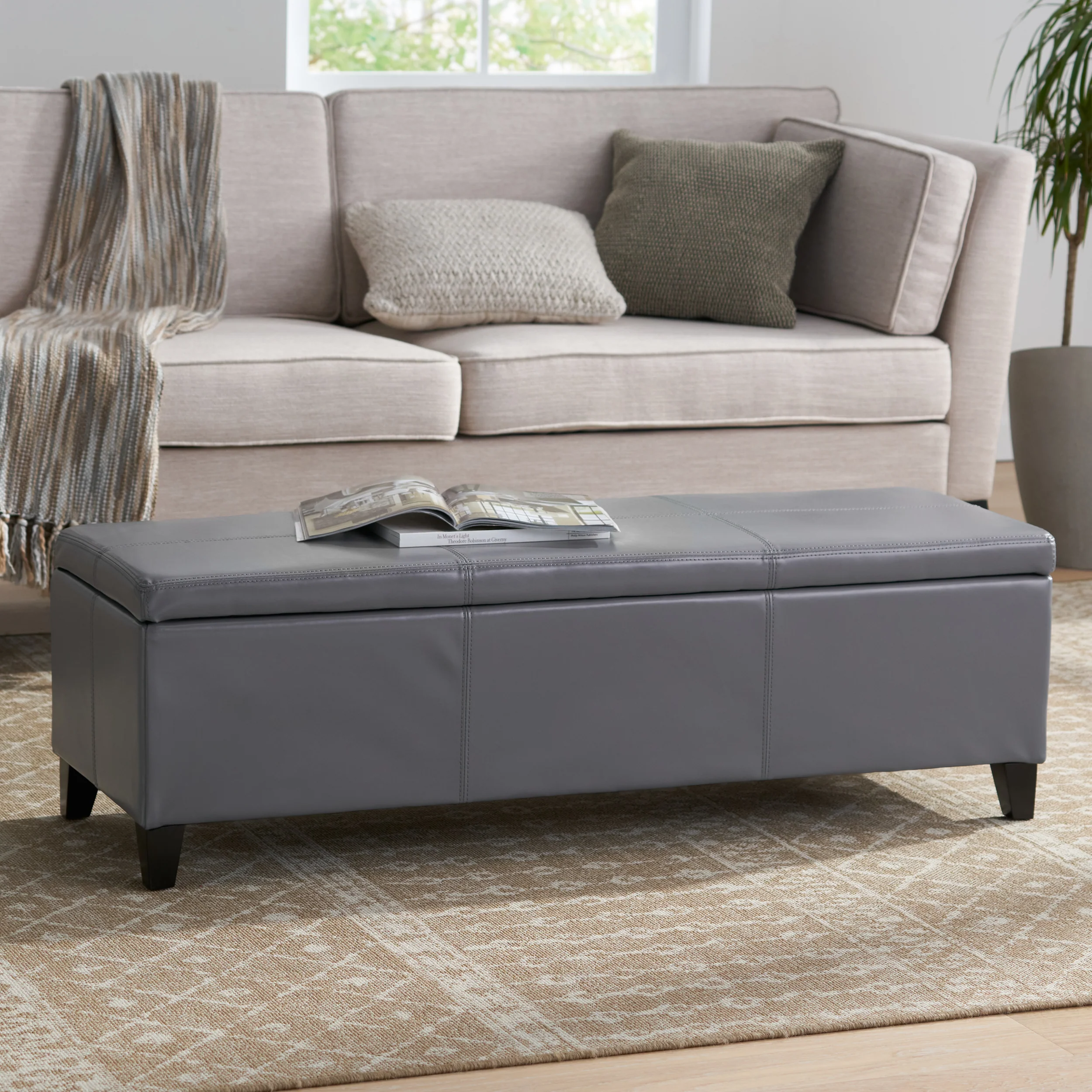 Rupert Upholstered Storage Ottoman Bench - furnishings