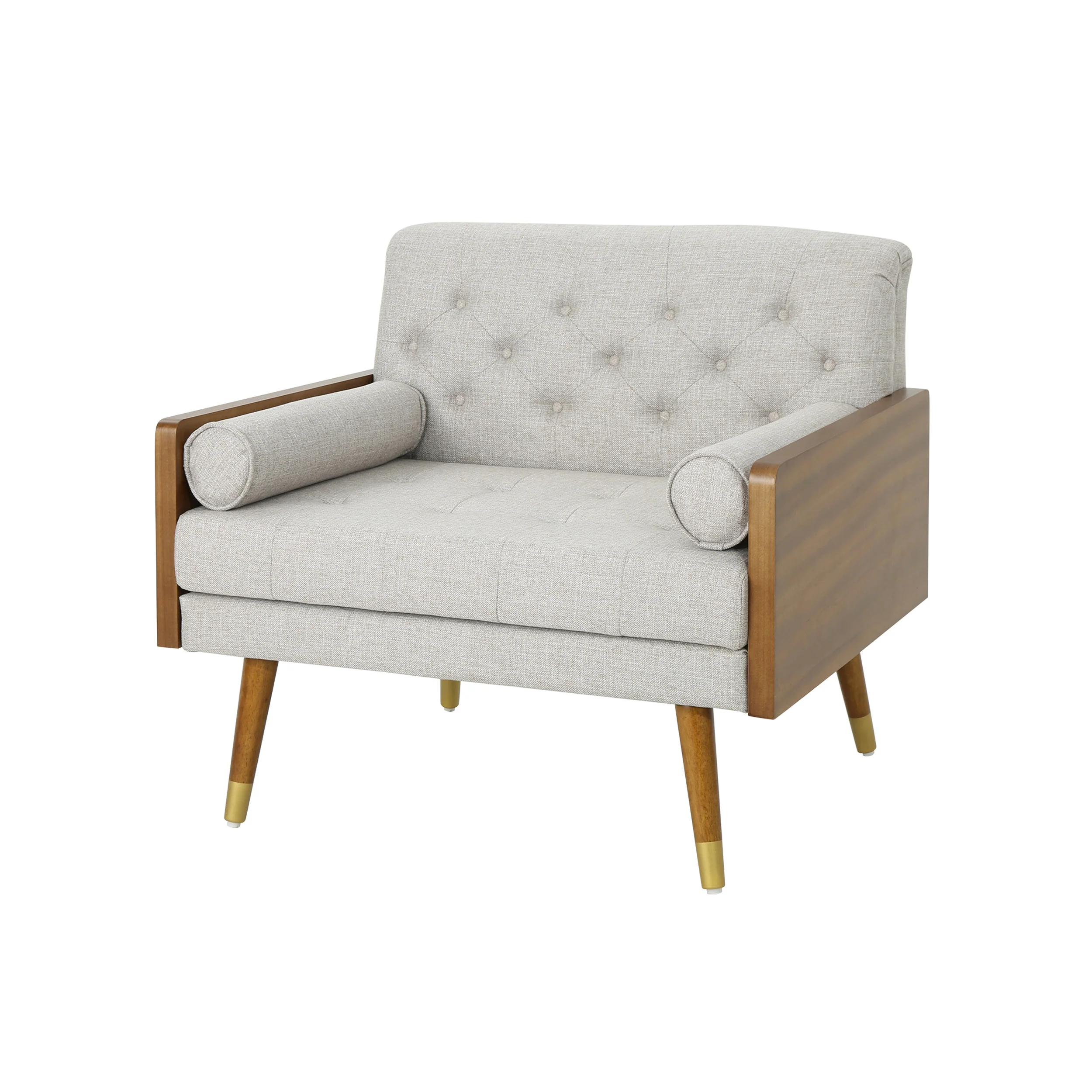 Greta Mid Century Modern Fabric Club Chair - furnishings